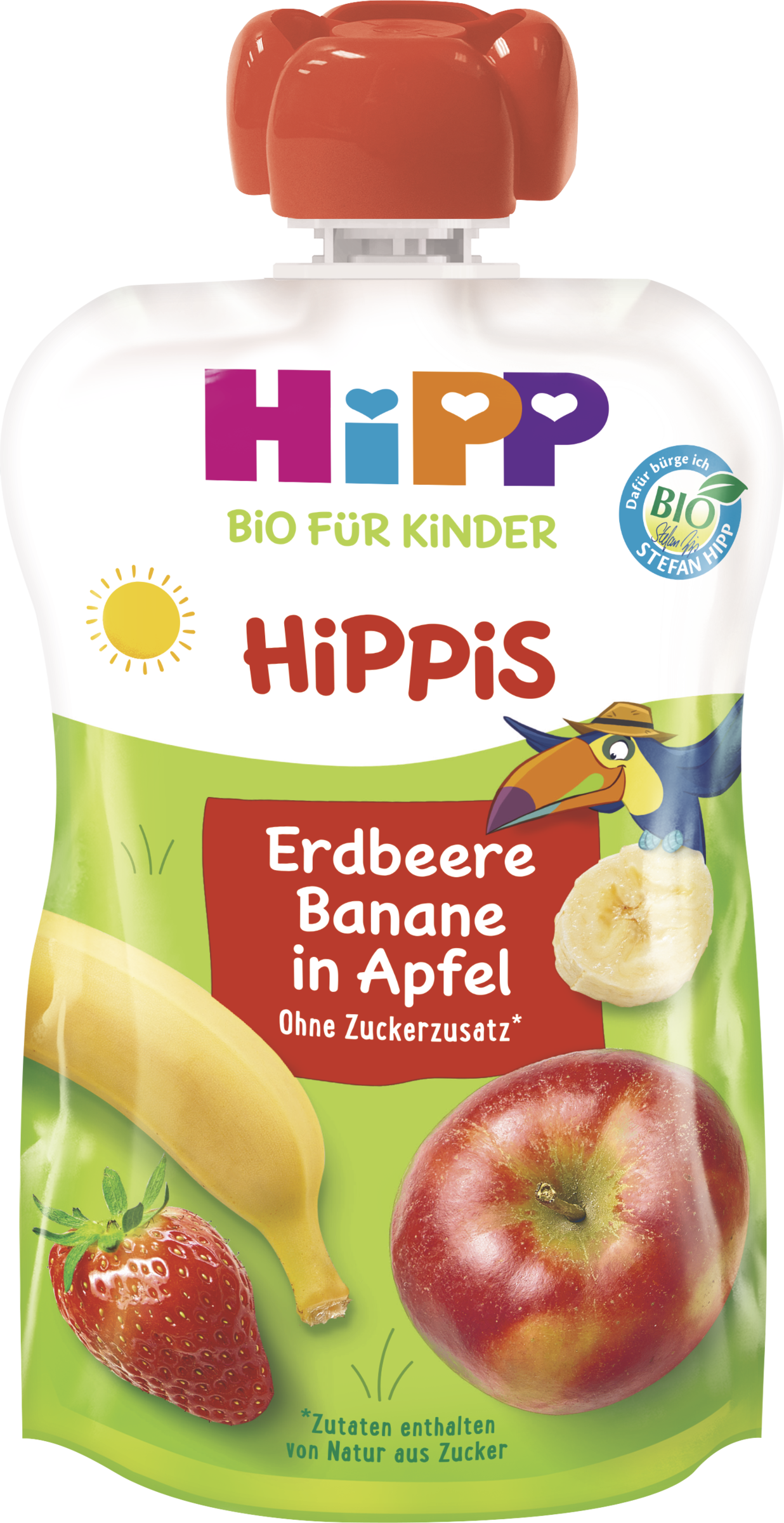 HiPP Bio Hippis Erdbeer Banane in Apfel