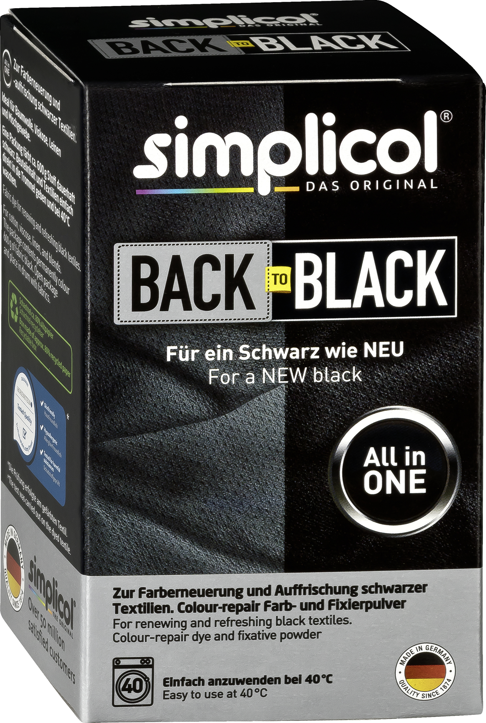 Back to Black Farberneuerung Schwarz