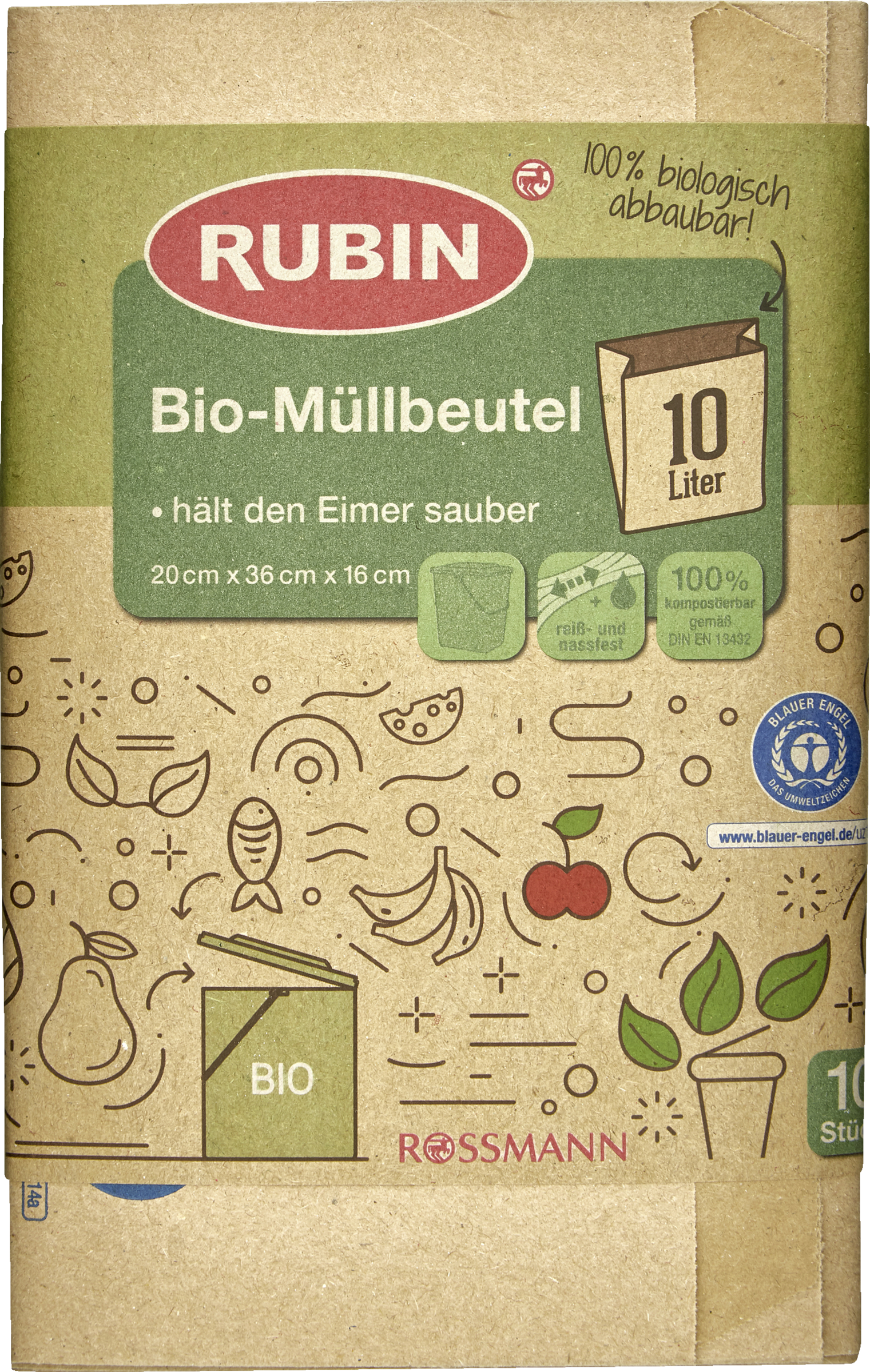 RUBIN Bio-Müllbeutel 10 l