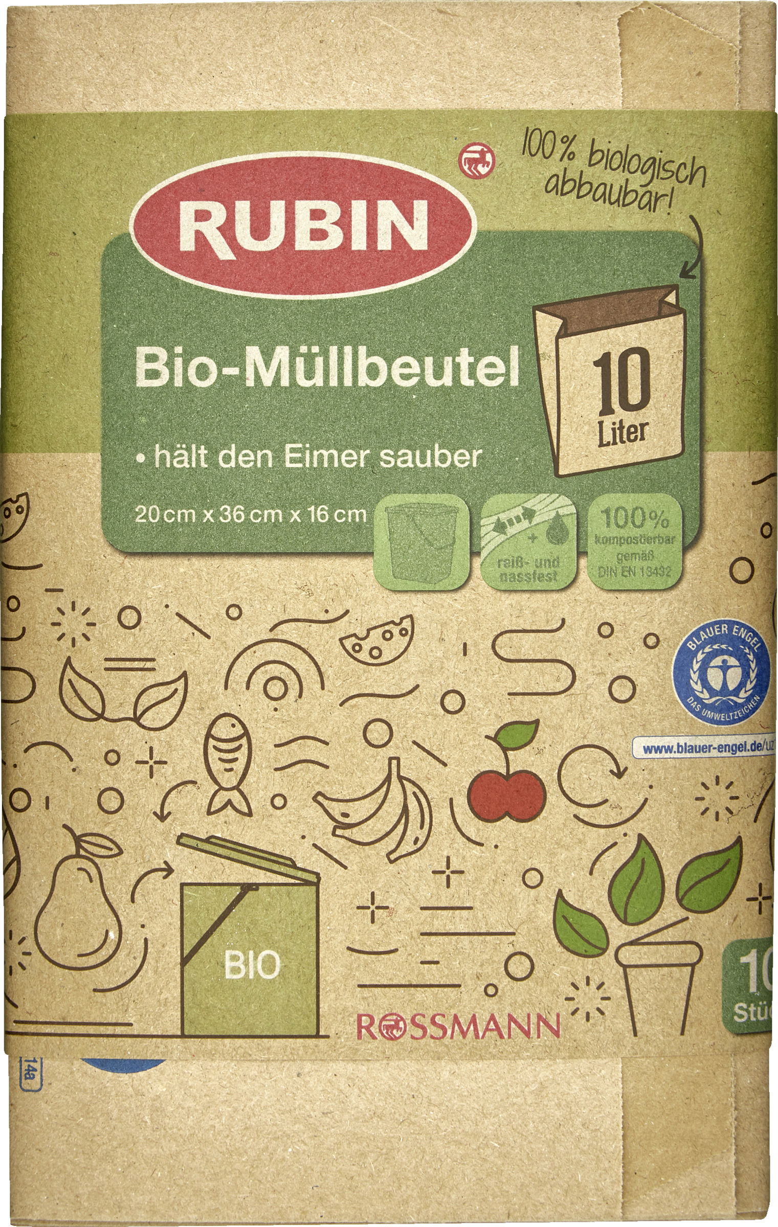 RUBIN Bio-Müllbeutel 10 l