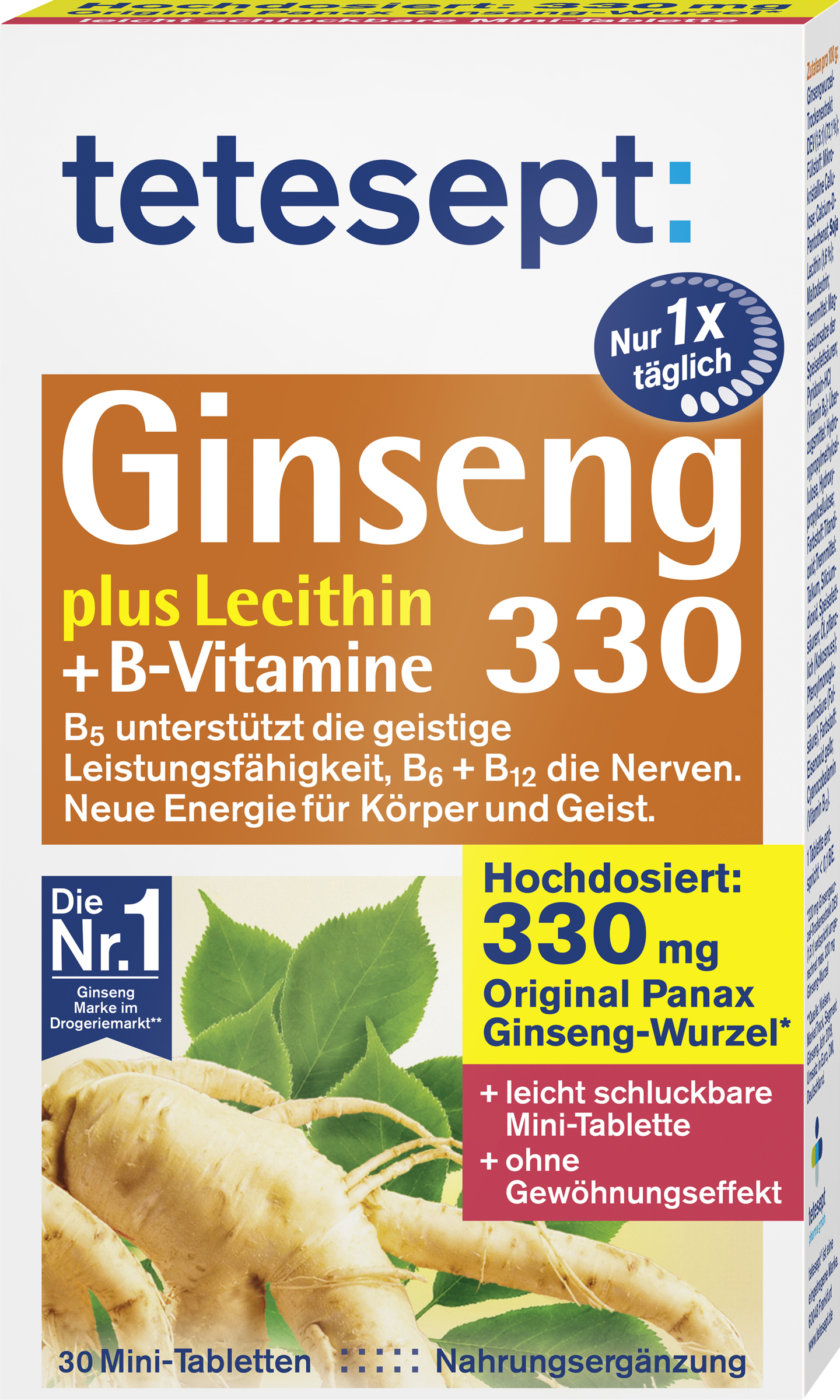 tetesept Ginseng 330 plus Lecithin + BVitamine online kaufen rossmann.de