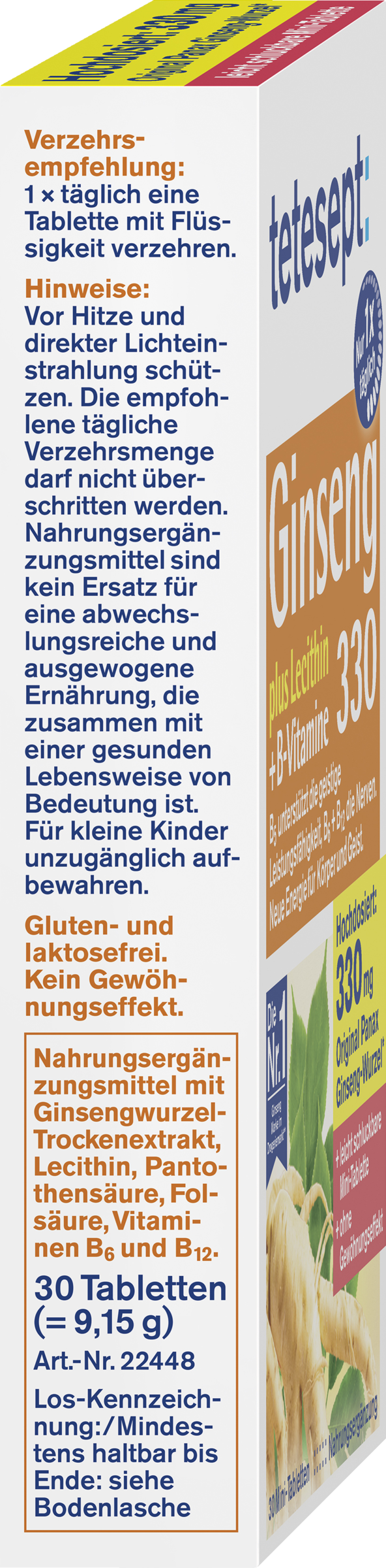 tetesept Ginseng 330 plus Lecithin + BVitamine online kaufen rossmann.de