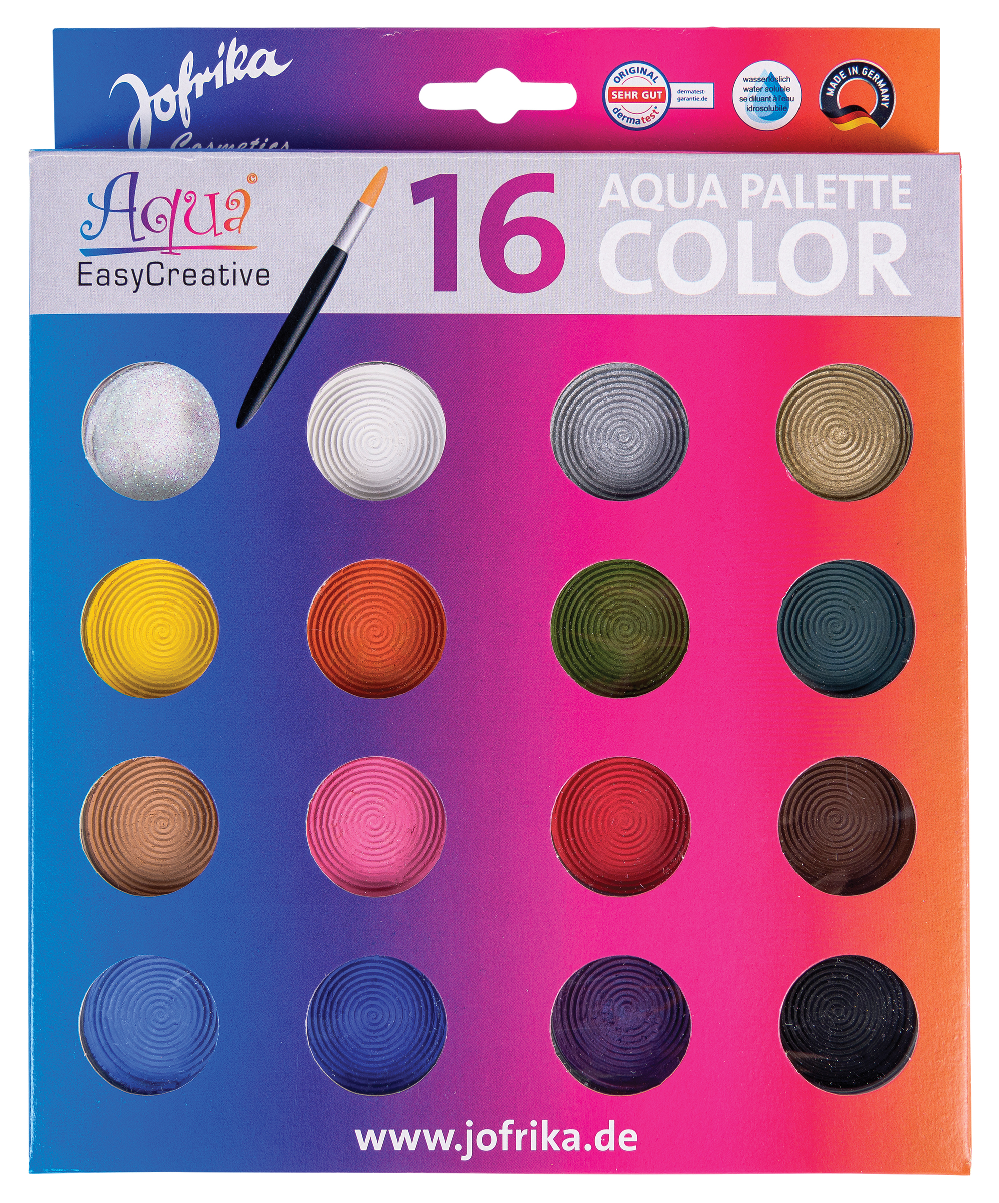 Jofrika Aqua Color Palette mit 16 Farben