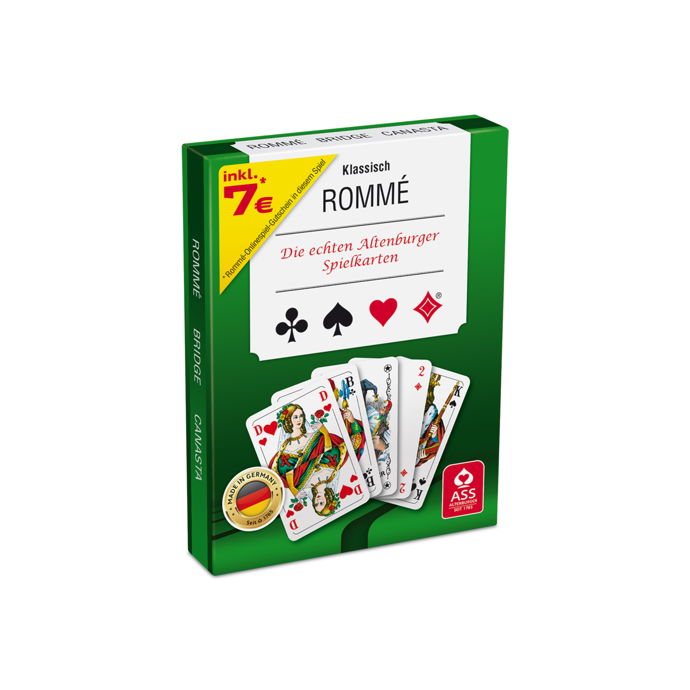 Kartenspiel Spielkarten Romme Canasta Bridge Poker 2 x 56 Karten  Kunststoffbox 