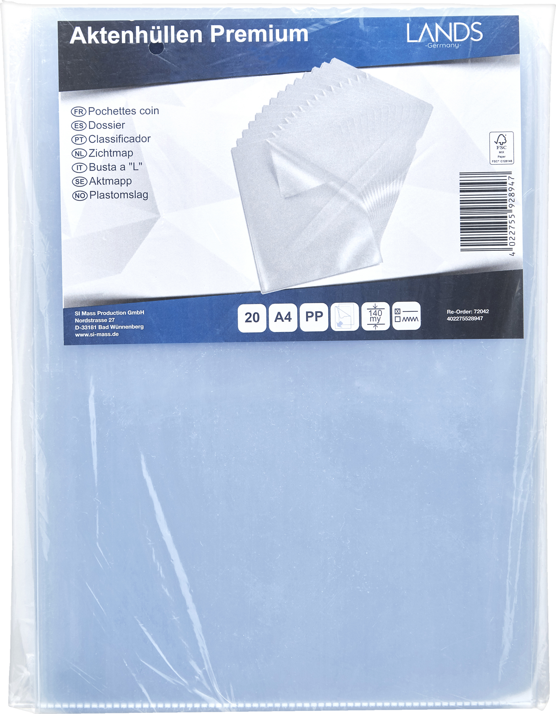 Lands 20er Set Aktenhüllen Premium glatt