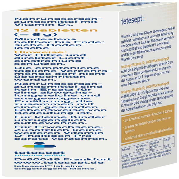 Tetesept Vitamin D3 7000 Wochendepot Tabletten Online Kaufen Rossmann De