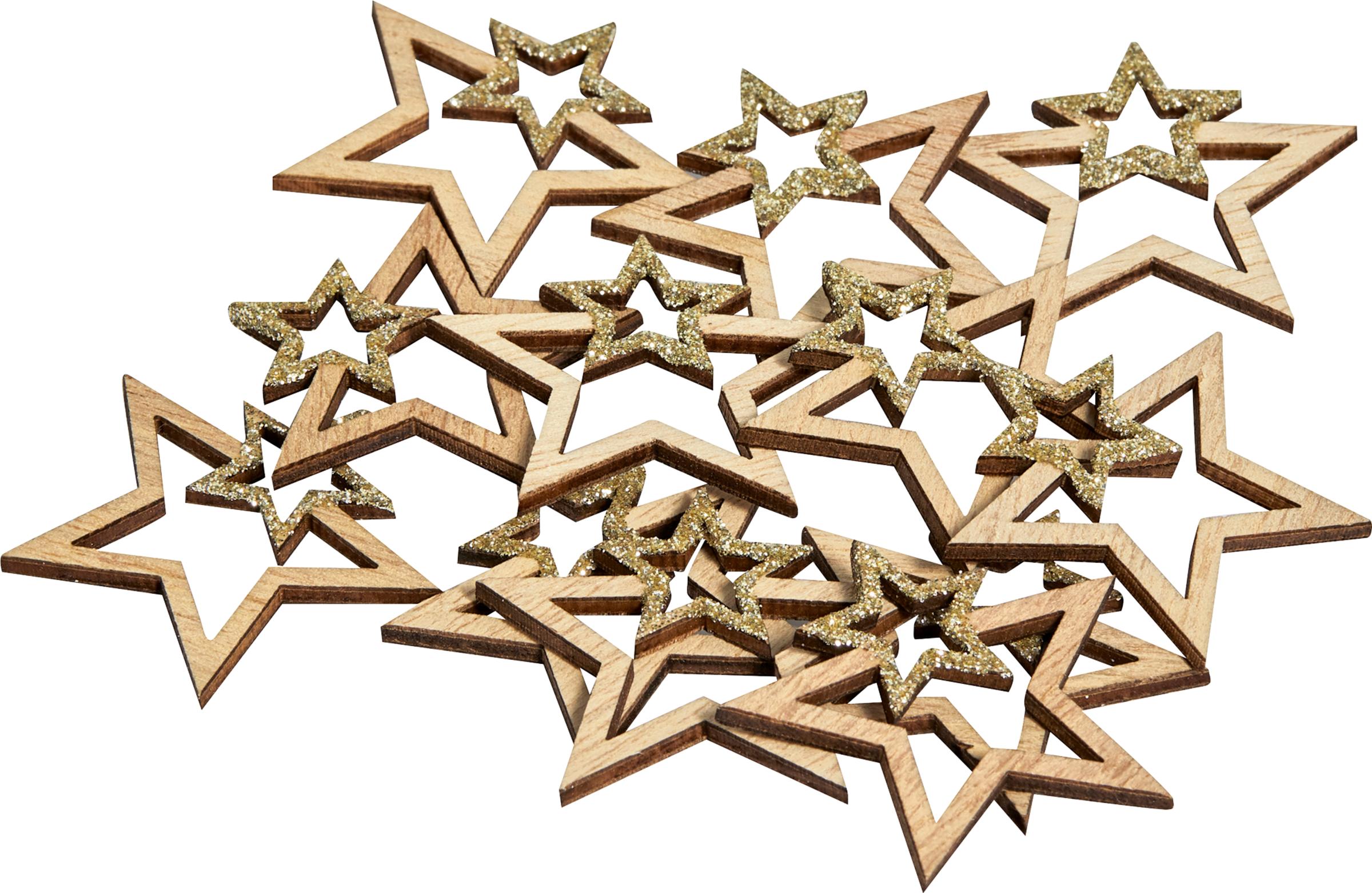 DEKOWELT STREU ENGEL STERNE NATUR GLITZER