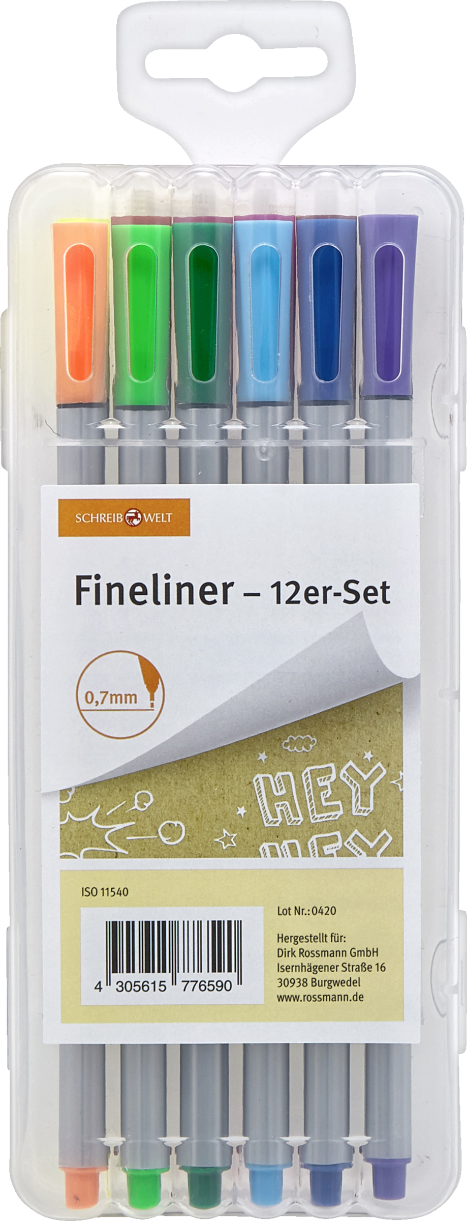 SCHREIBWELT Fineliner 12er-Set