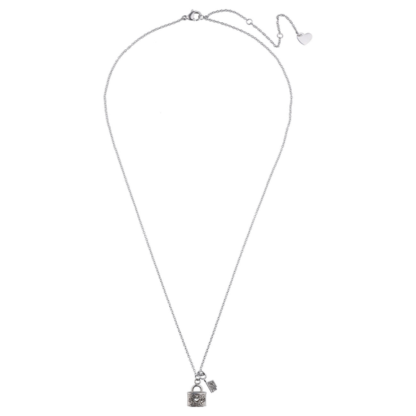 accessories Halskette aus Edelstahl mit Schloss und ...