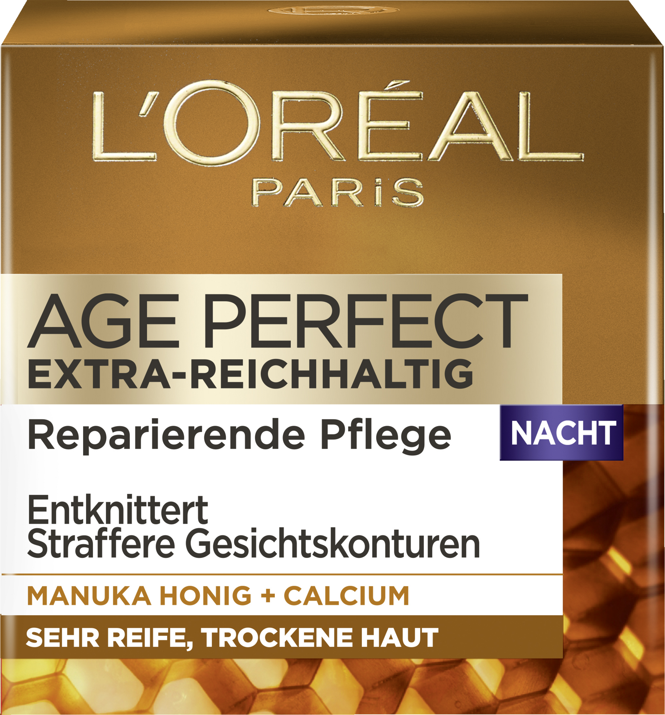 L’Oréal Paris Age Perfect Gesichtscreme Extra-Reichhaltig Manuka Honig Nachtpflege