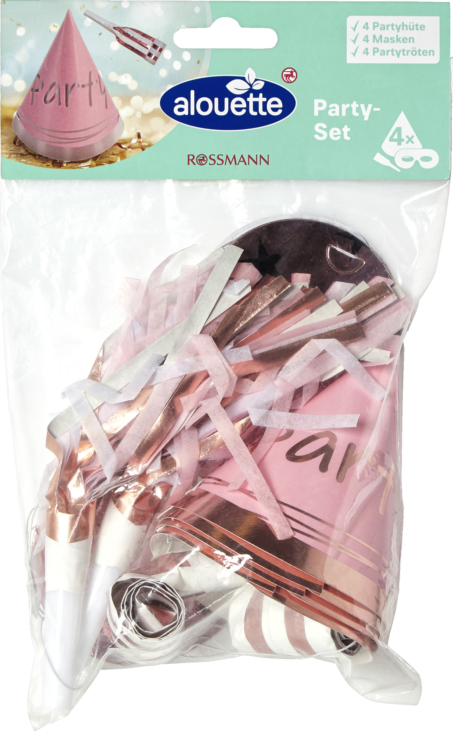 alouette Kegelförmige Partyhüte für verschiedene Feierlichkeiten, Lufttröten die sich beim pusten verlängern