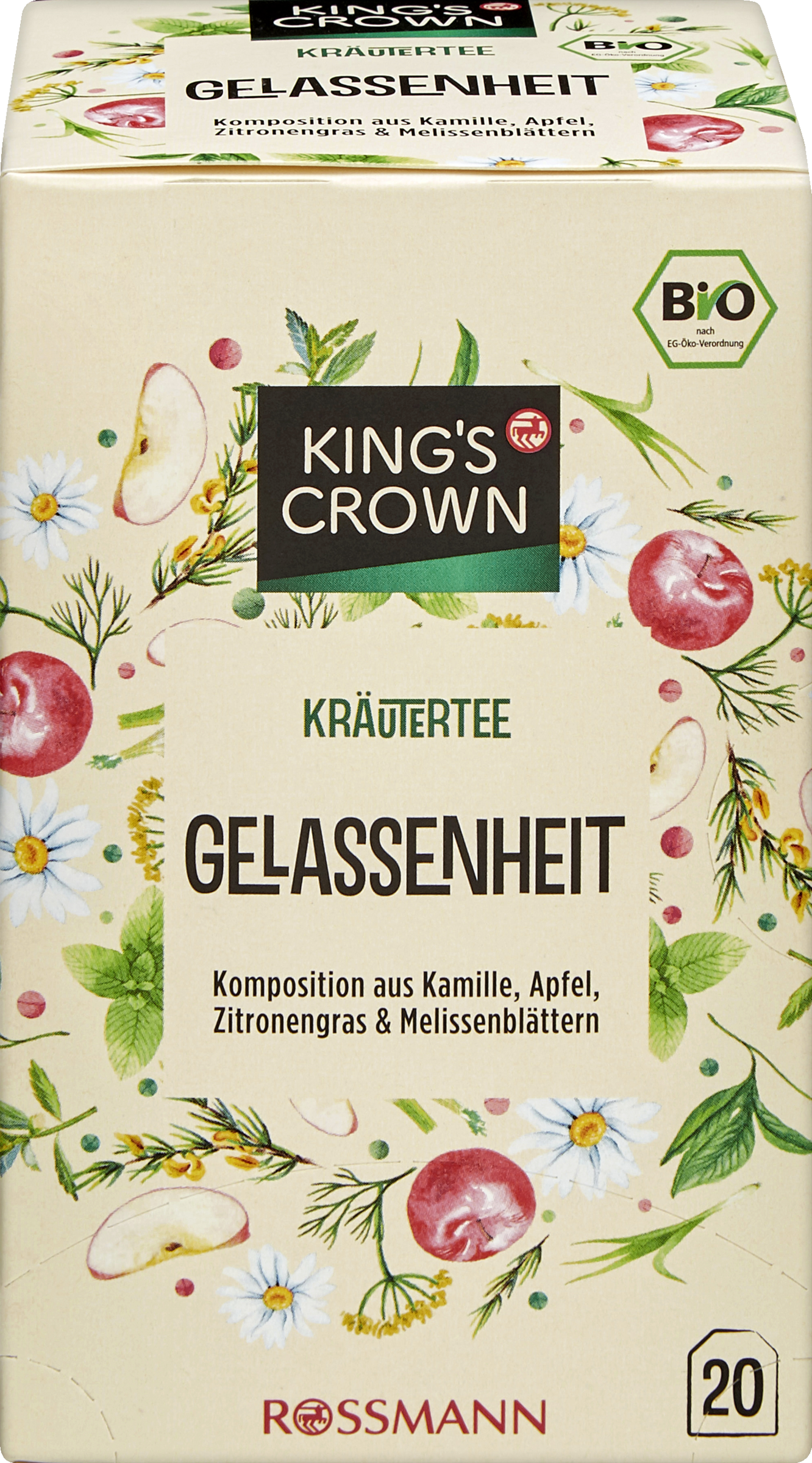 KING'S CROWN Bio Kräutertee Gelassenheit (20 Beutel)