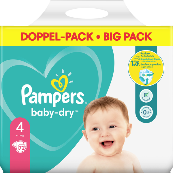 Pampers Windeln Baby Dry Grosse 4 9 14 Kg Doppelpack Online Kaufen Rossmann De