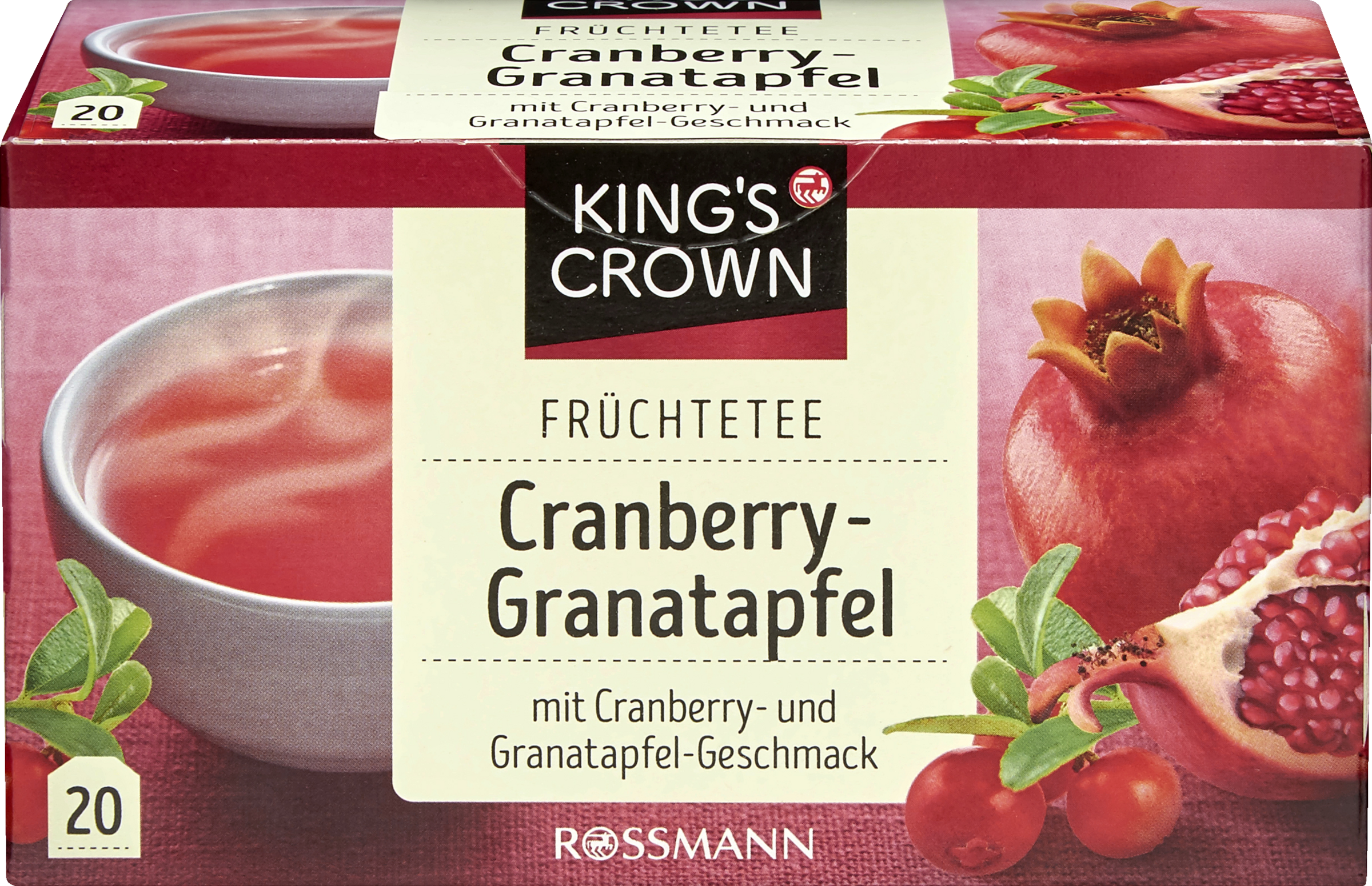 KING'S CROWN Früchtetee Cranberry-Granatapfel