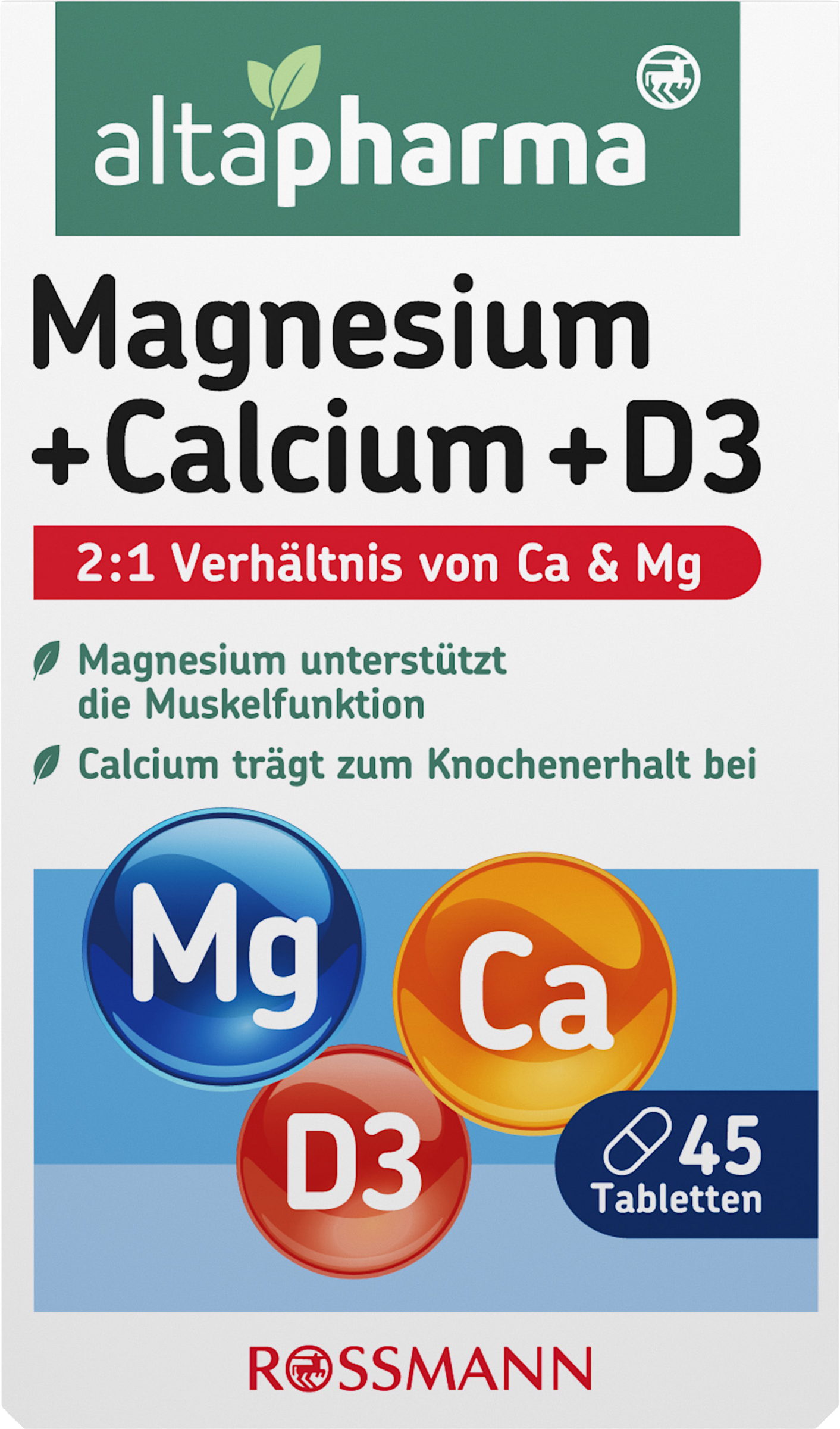 altapharma Magnesium + Calcium + D3