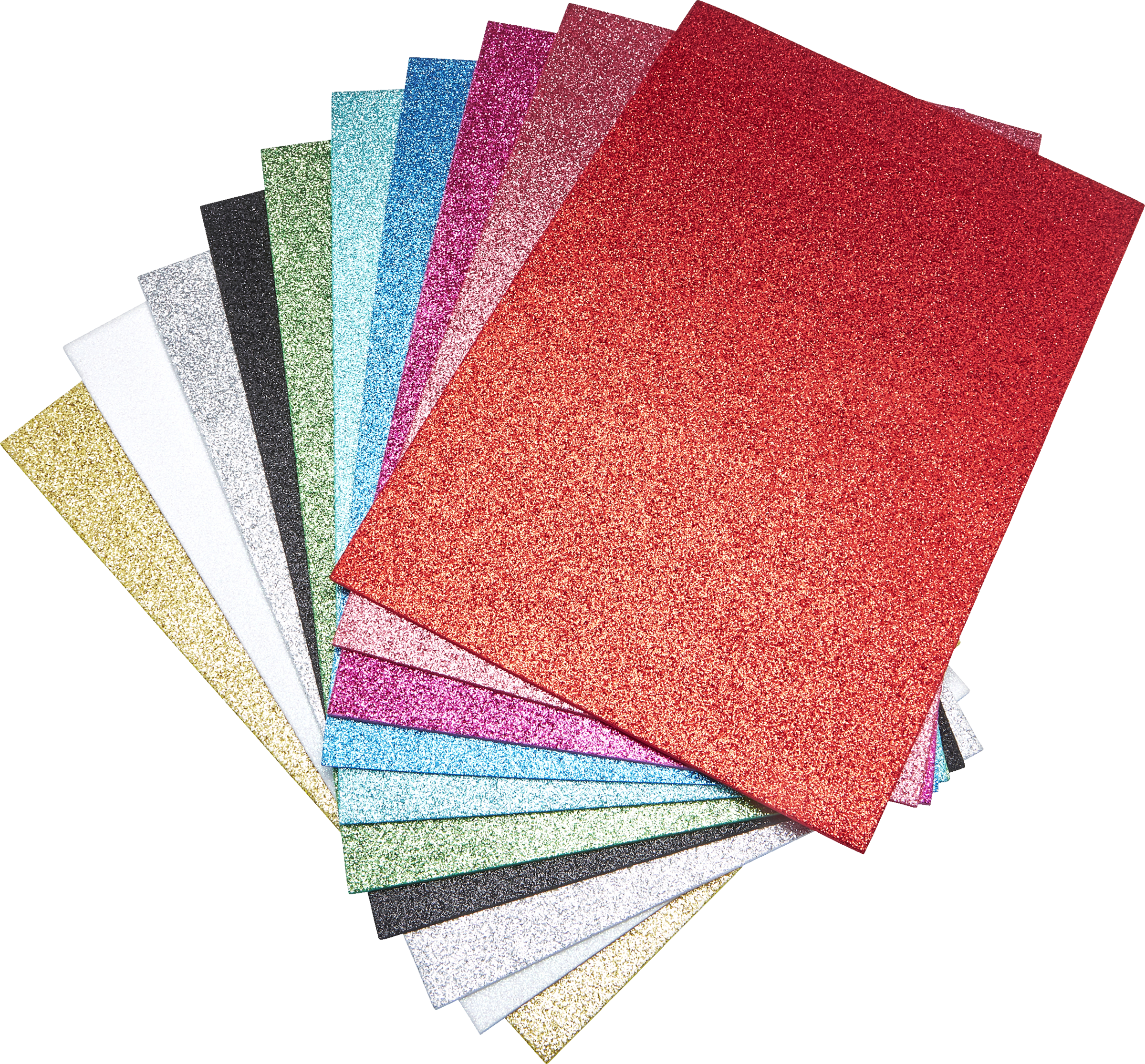 folia Moosgummi glitter 10 Blatt