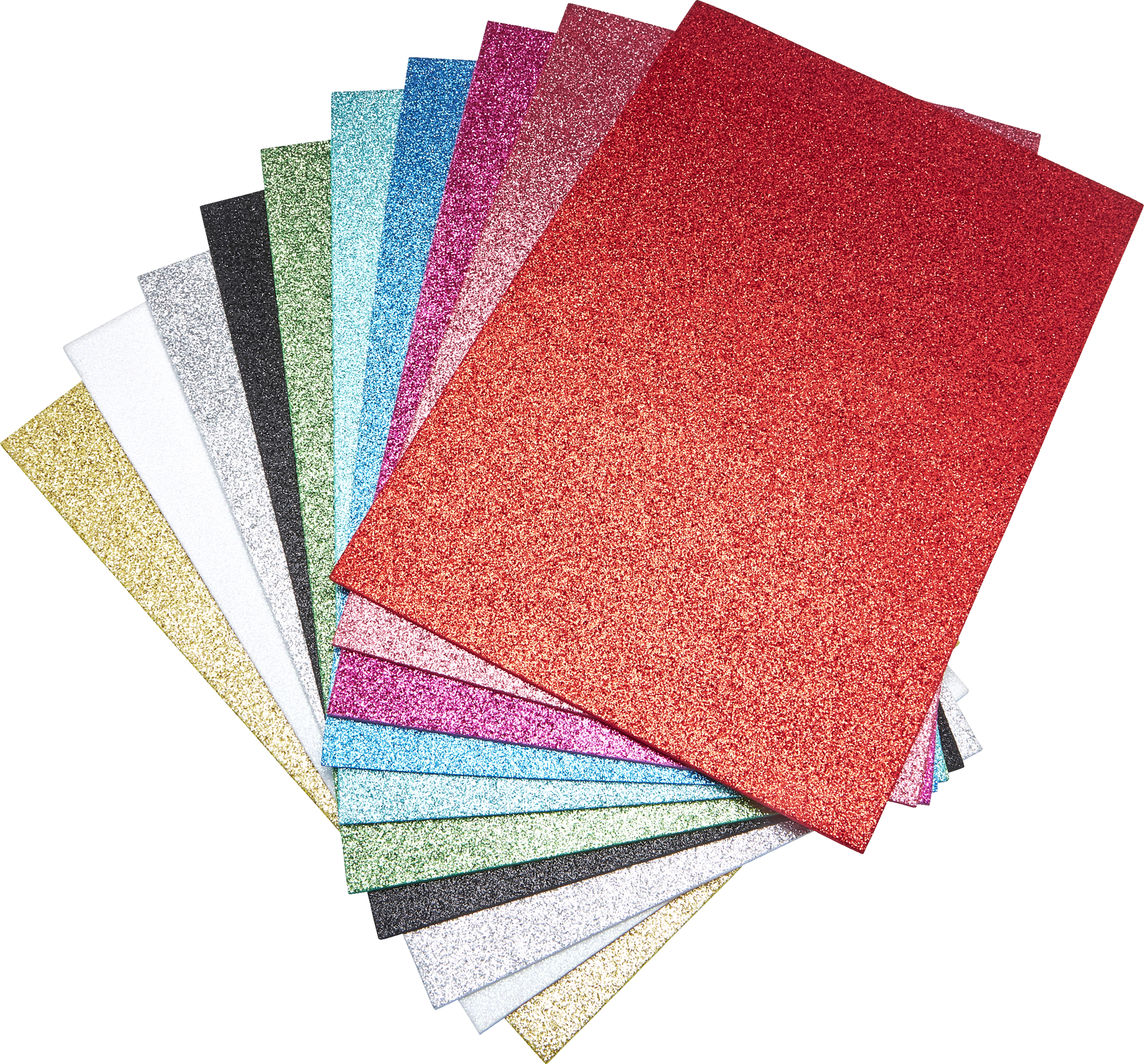 folia Moosgummi glitter 10 Blatt