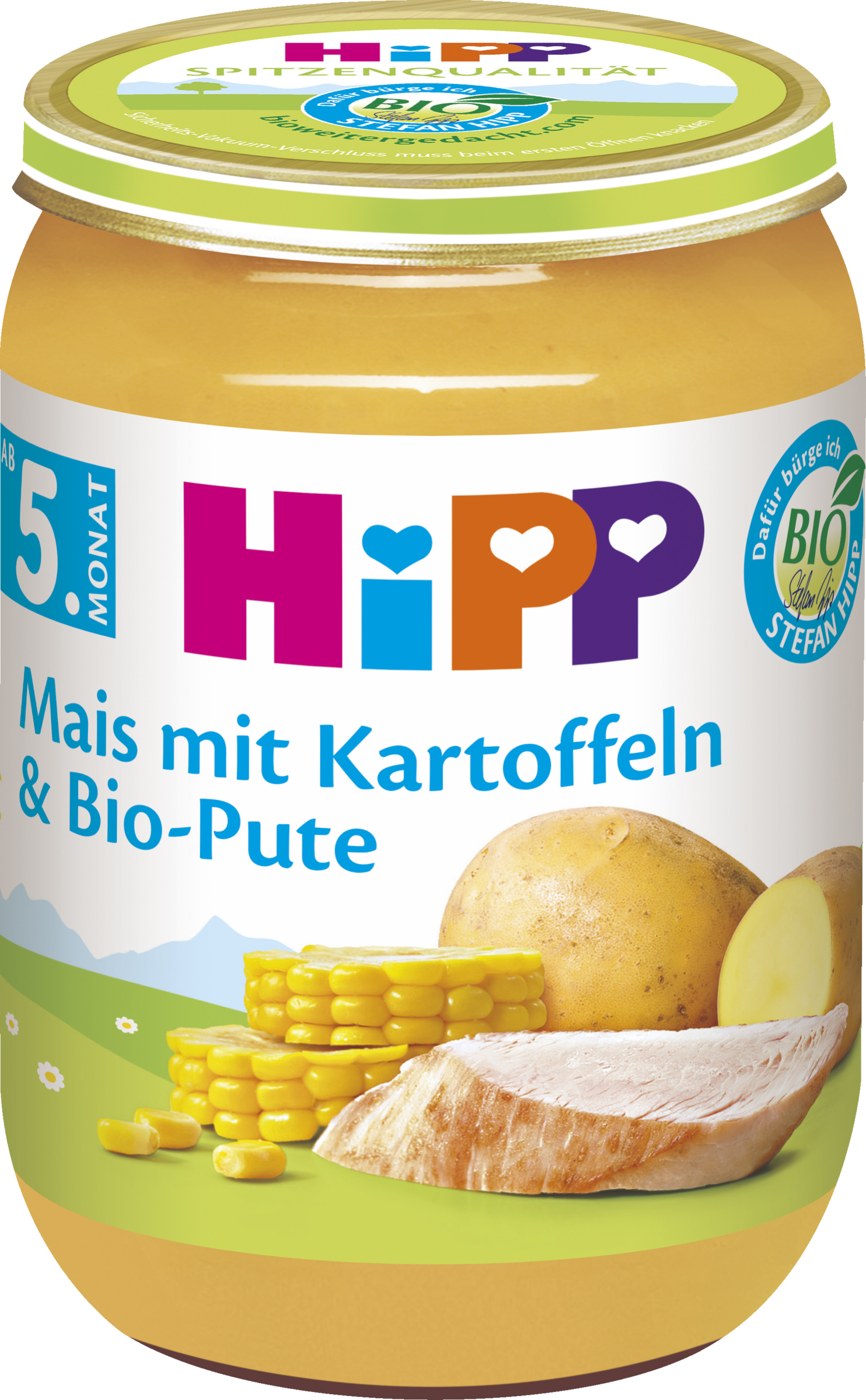 HiPP Bio Mais mit Kartoffeln & Bio-Pute