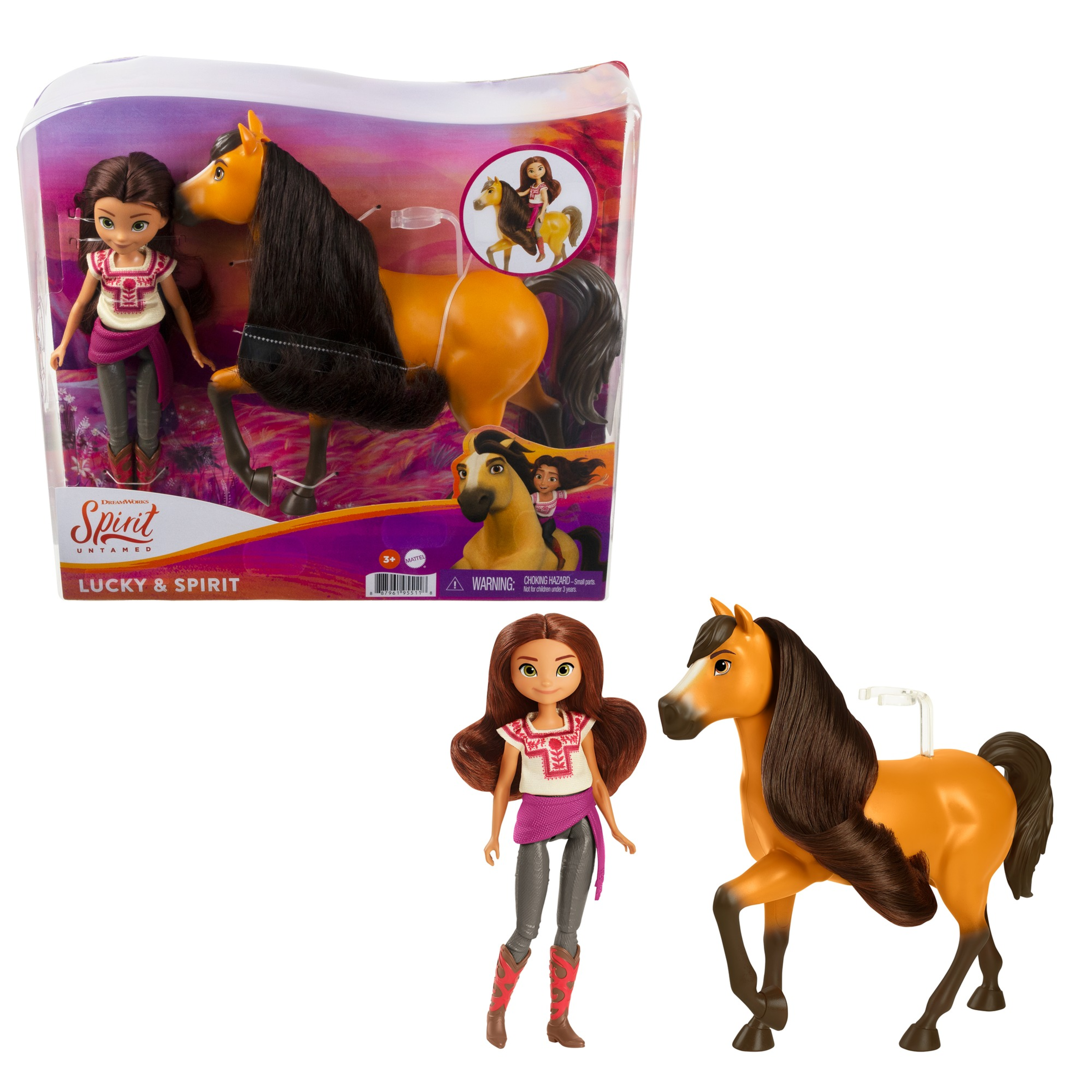Spielzeug Glückspuppe und Spirit Mustang Ross Spirit of Freedom Spirit 