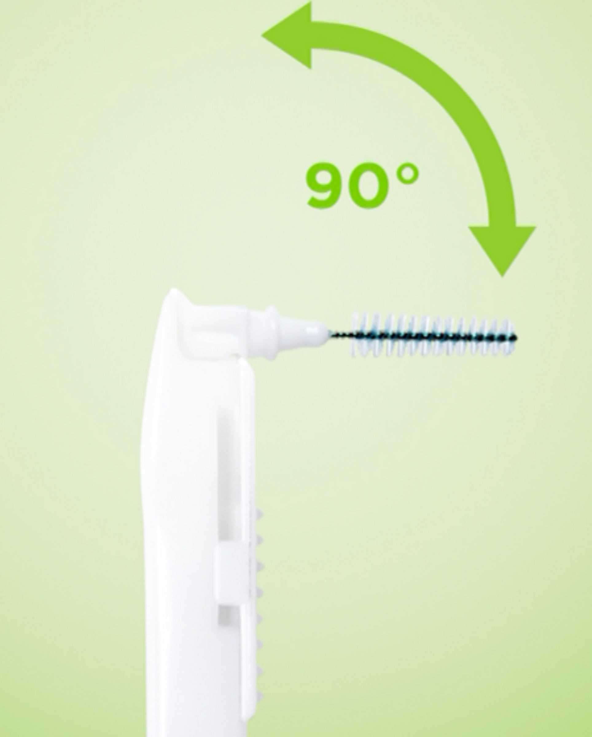 فرشاة ما بين الأسنان BI-DIRECTION على شكل شمعة 0.7 مم باللون الأخضر 2