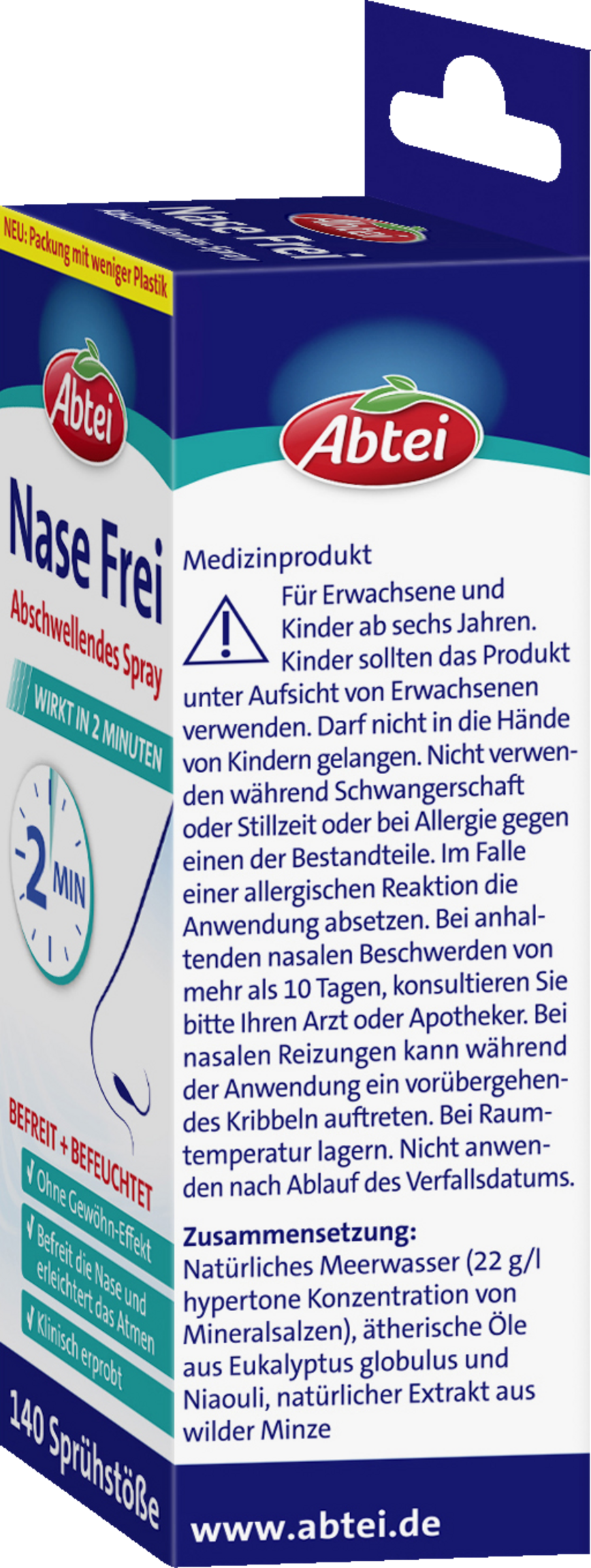 بخاخ الأنف بخاخ منعش لمدة دقيقتين 2