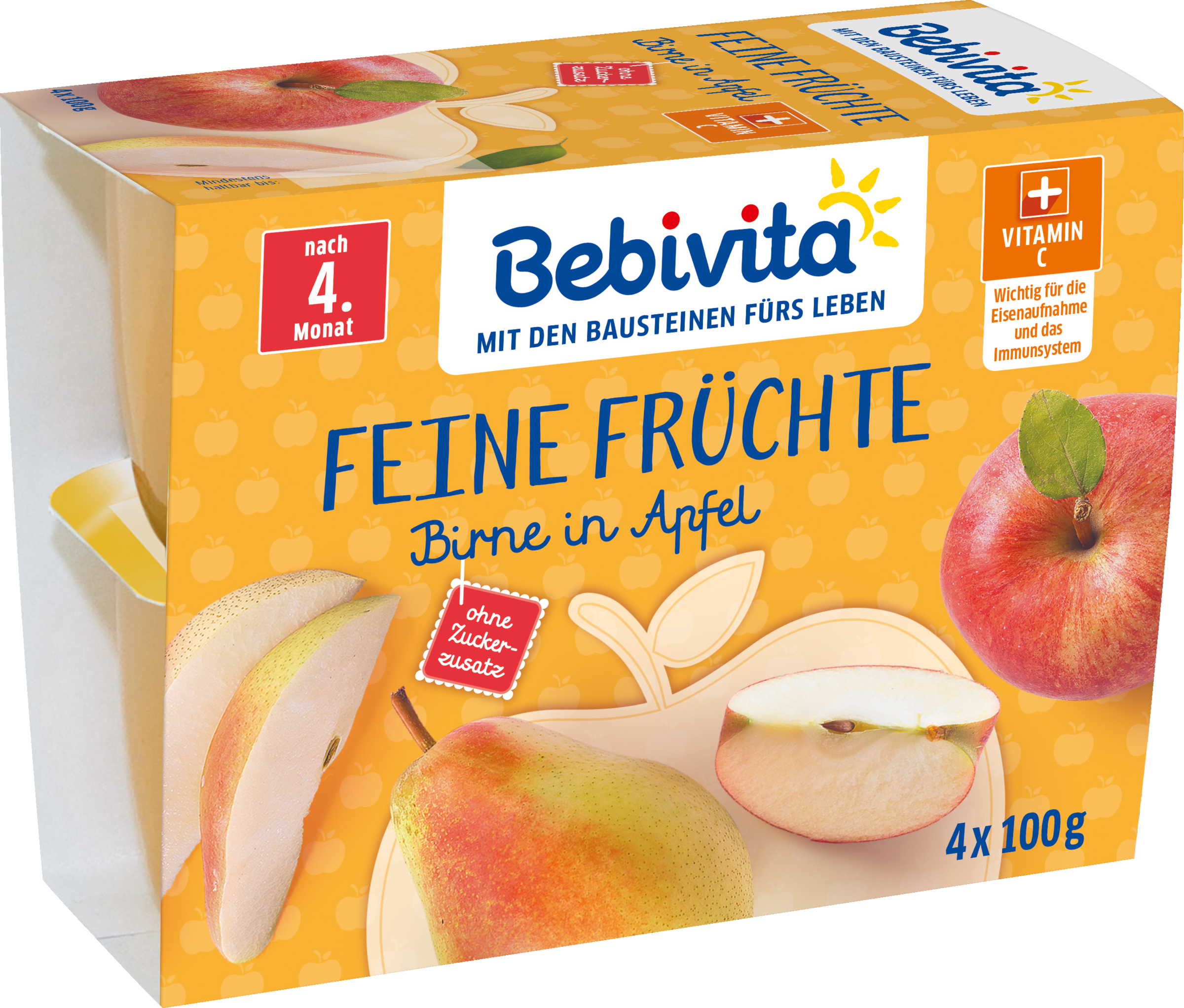 Bebivita Feine Früchte: Birne in Apfel (4x100g)