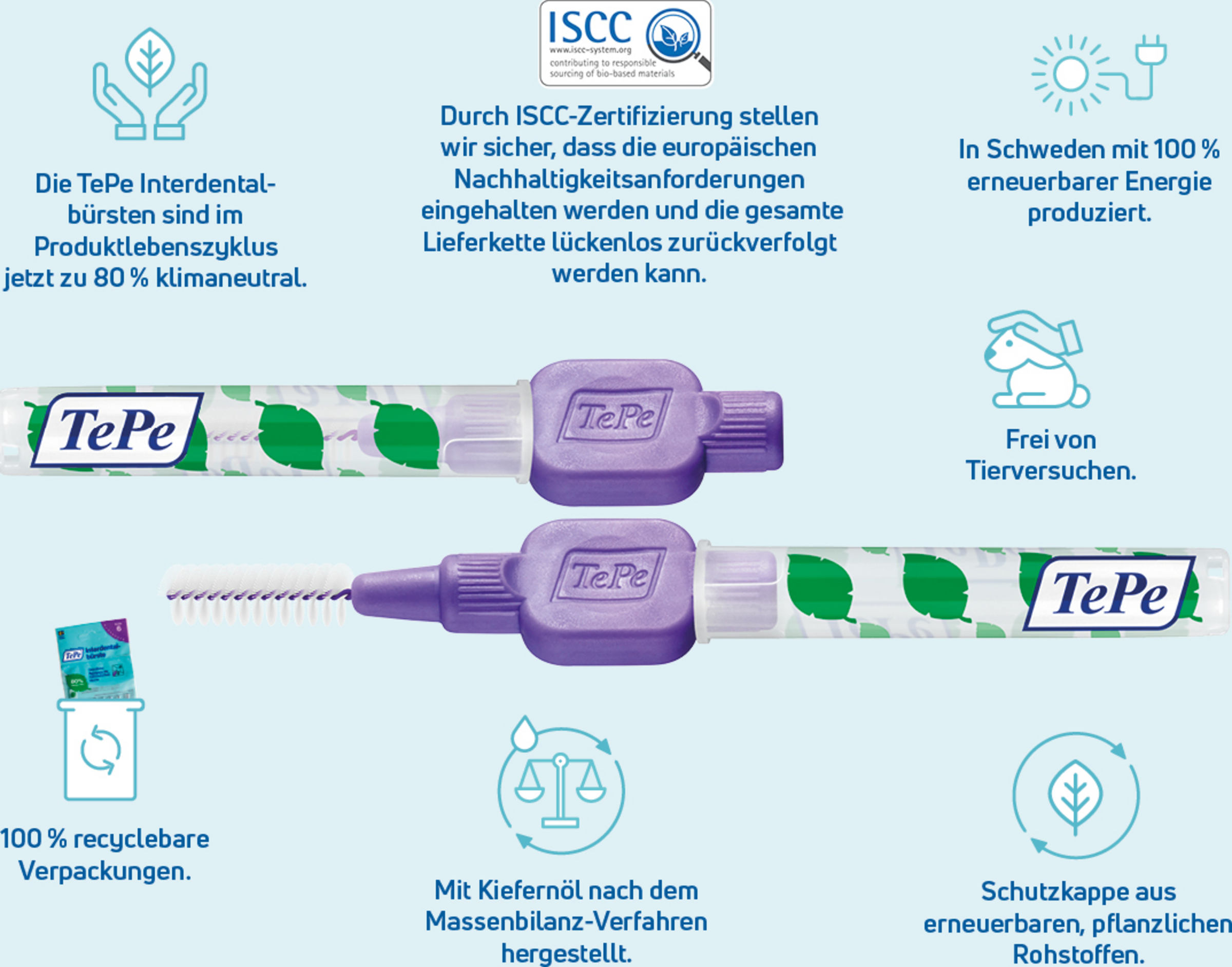 فرش أسنان بين الأسنان بنفسجية، ISO 6، 1.1 مم، 8 قطع 5