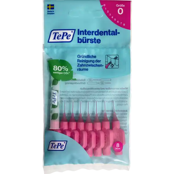 Interdentalbürsten Pink, ISO 0, 0,4 mm, 8 Stück