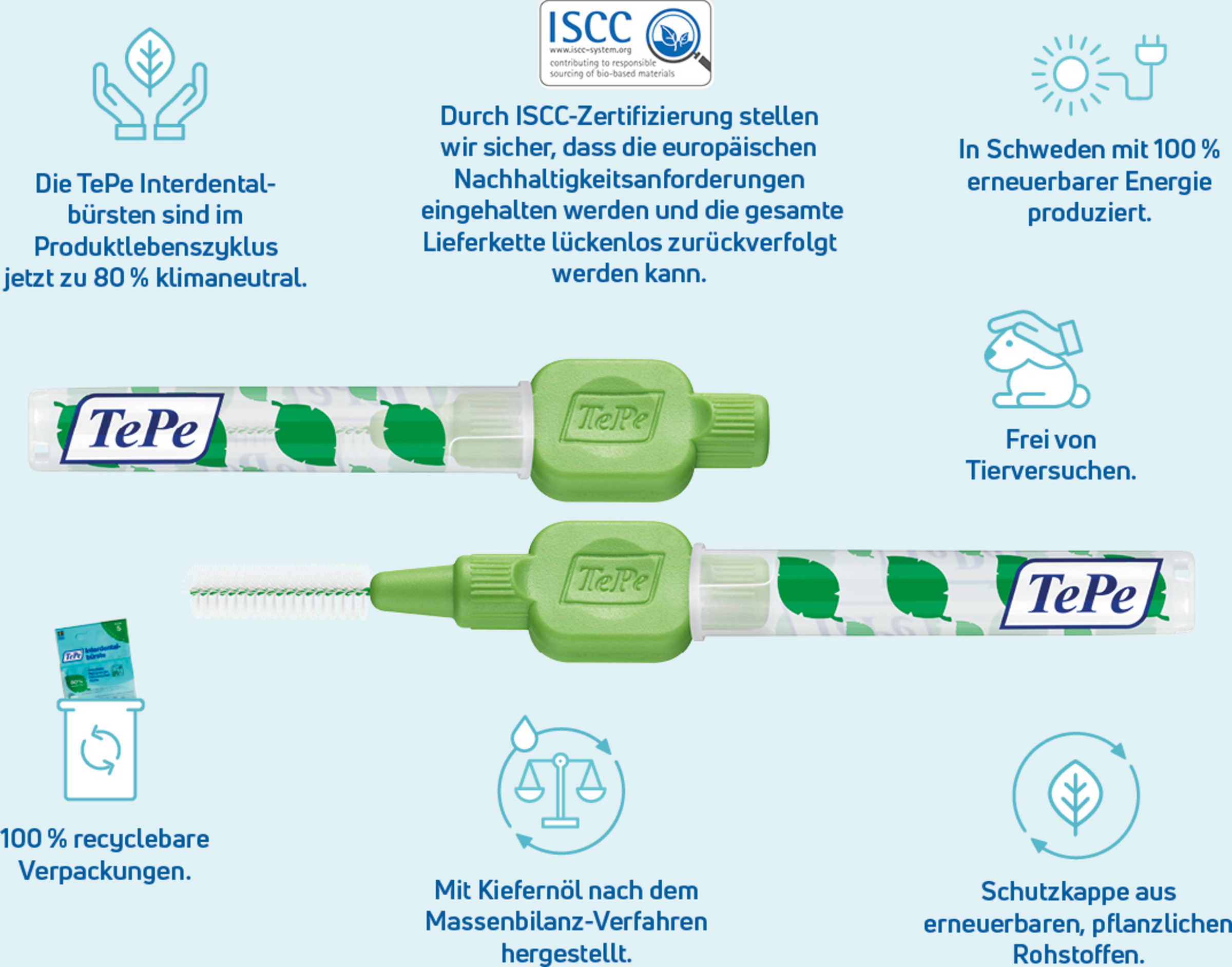فرشاة تنظيف ما بين الأسنان خضراء، ISO 5، 0.8 مم، 8 قطع 6