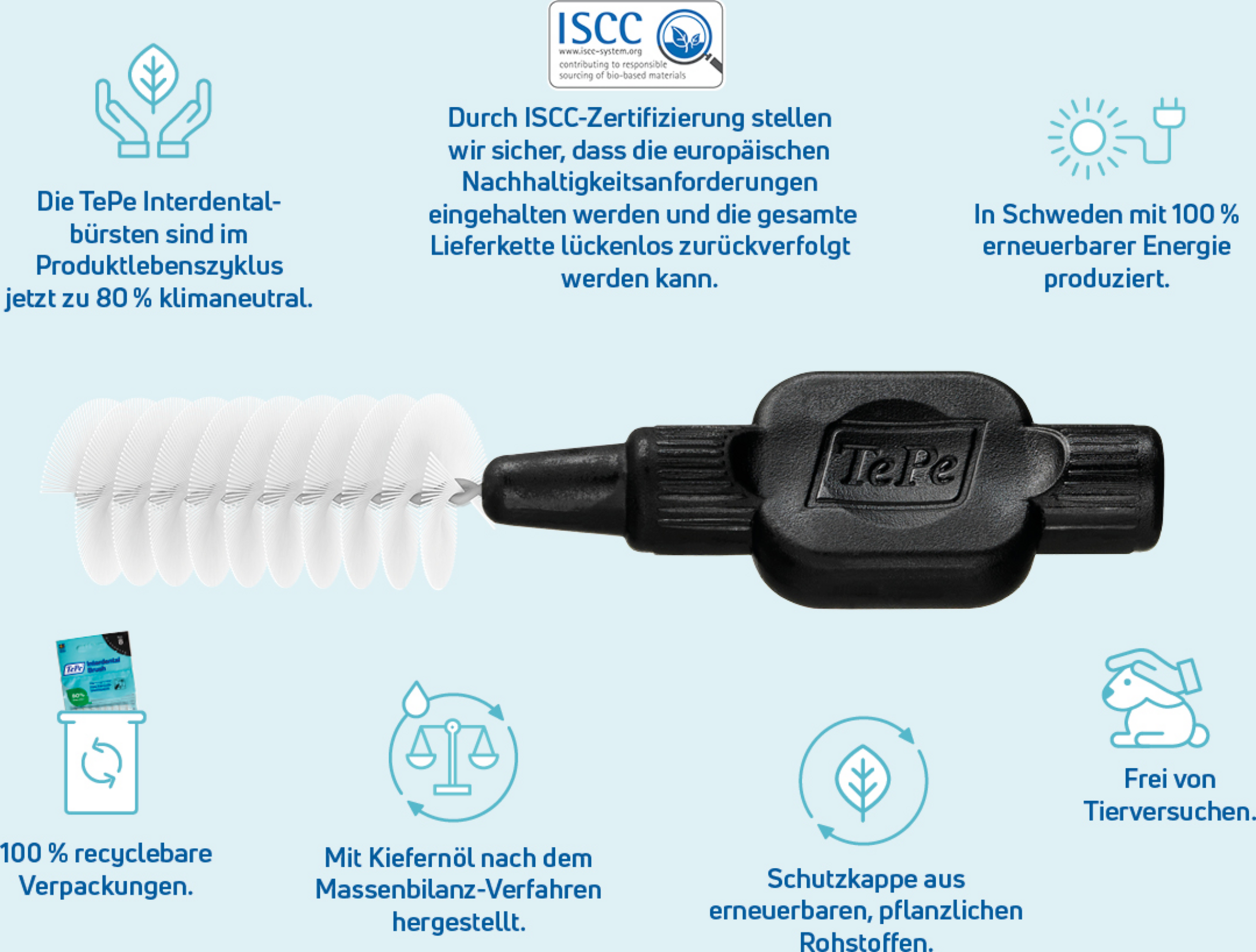 فرش أسنان بين الأسنان سوداء، ISO 8، 1.5 مم، 8 قطع 5