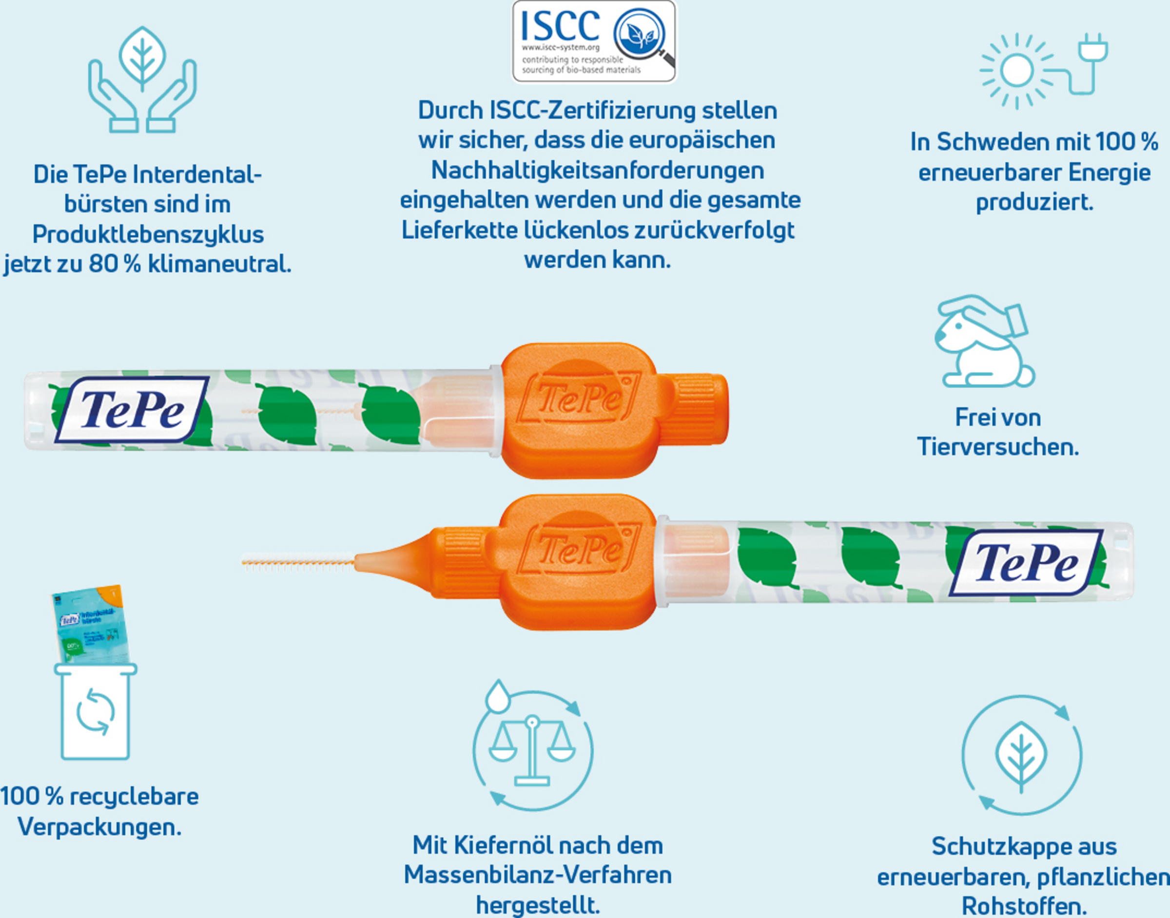 فرشاة أسنان بين الأسنان برتقالية، ISO 1، 0.45 مم، 8 قطع 6