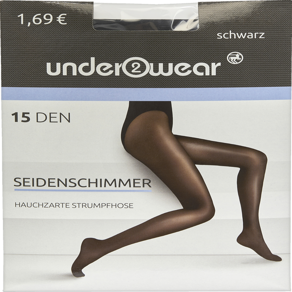 under2wear Strumpfhose 15den glänzend L (Gr. 44/46) schwarz rossmann.de