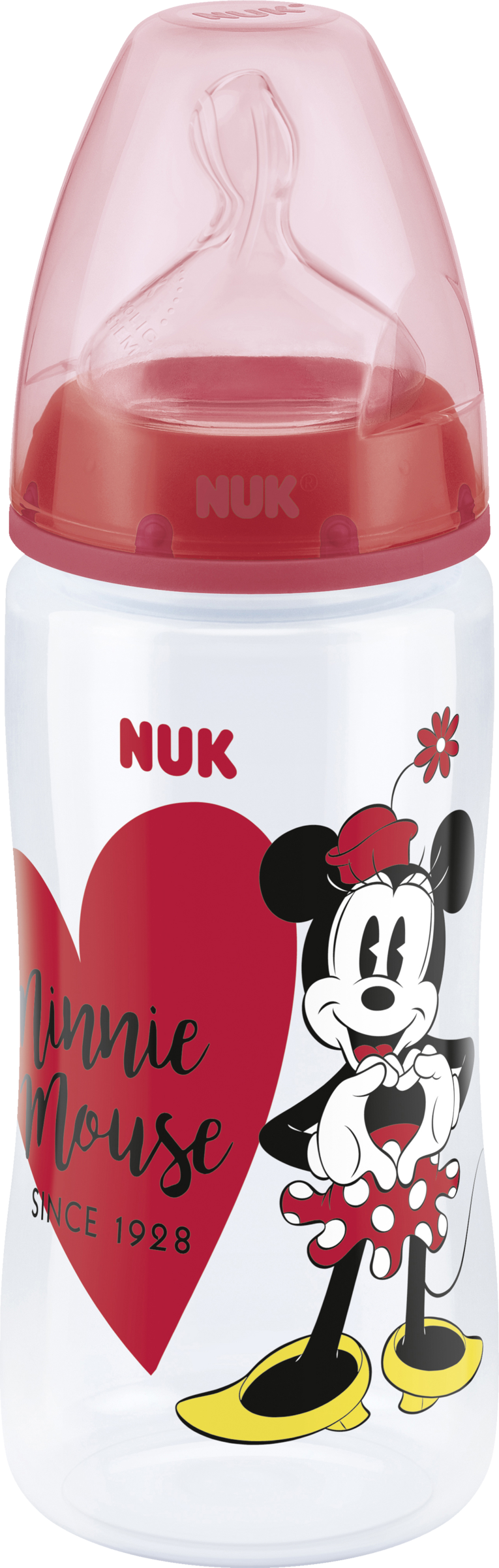 Rot NUK 10215268 Disney Mickey Mouse First Choice Trinklernflasche BPA frei, 
