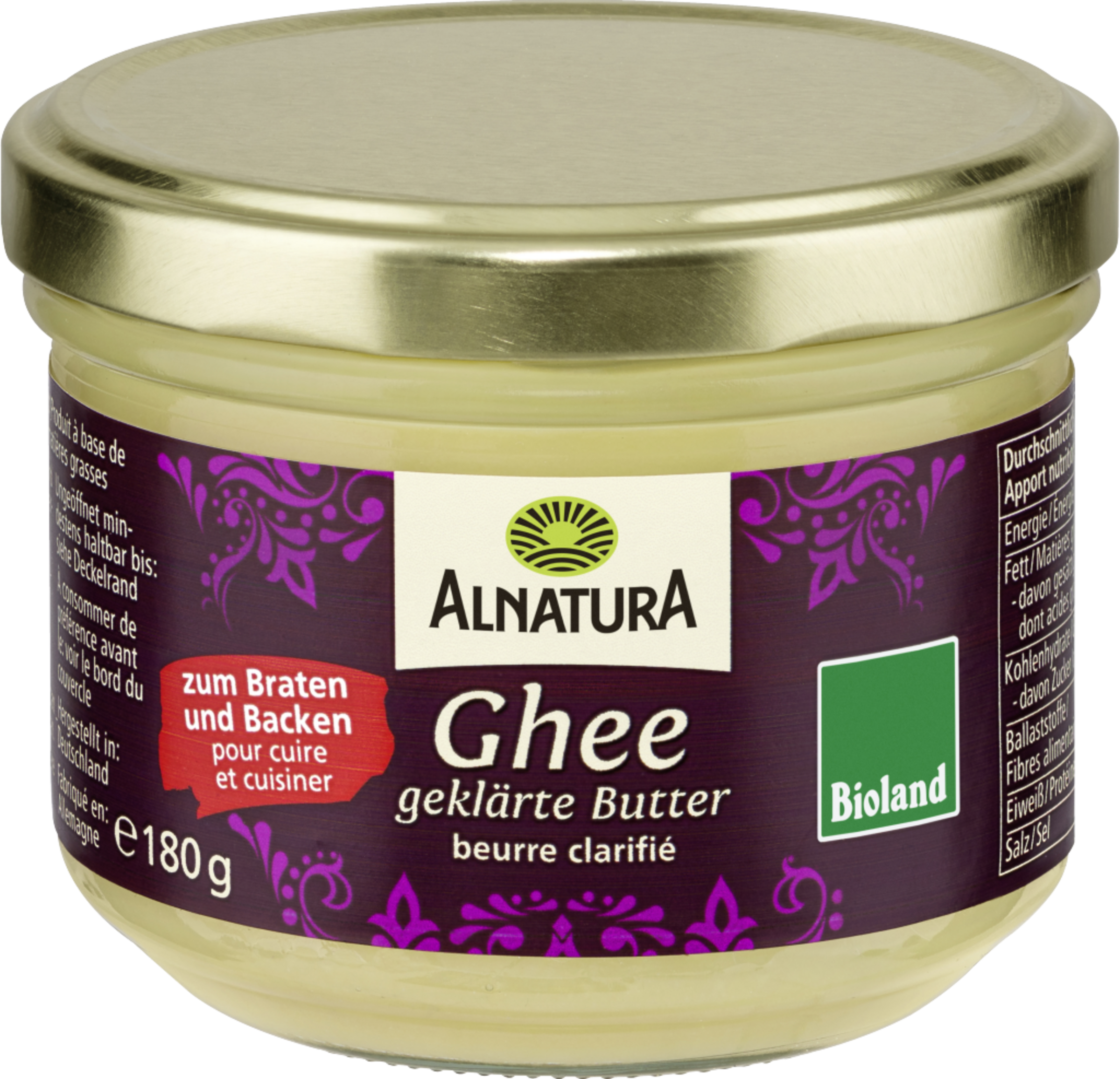 Alnatura Bio Ghee geklärte Butter Bioland