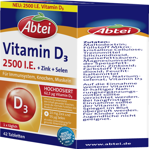 Abtei Vitamin D 3 2500 I E Rossmann De