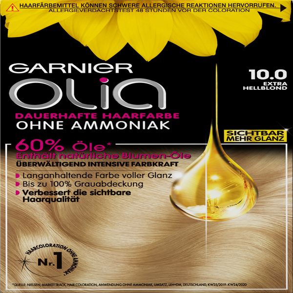 Garnier Olia Dauerhafte Haarfarbe Extra Hellblond 10.0 online kaufen | rossmann.de
