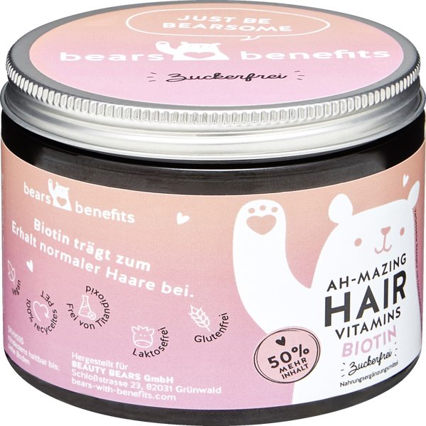 bears with benefits ah mazing hair vitamins biotin zuckerfrei gummibarchen online kaufen rossmann de