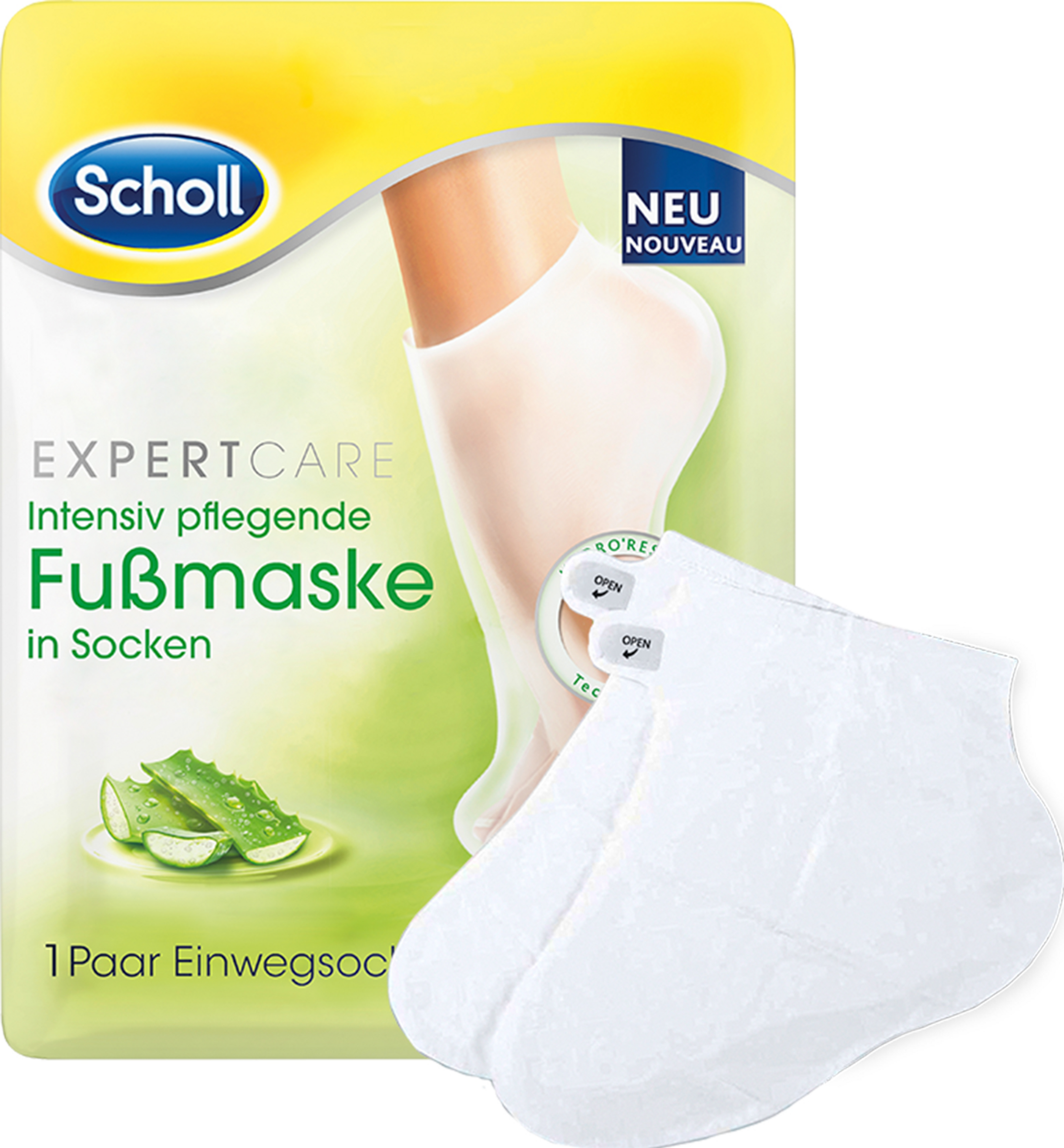 Scholl ExpertCare Intensiv pflegende Fußmaske in Socken mit Aloe Vera