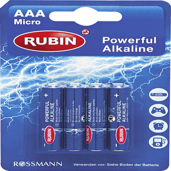 RUBIN Powerful Alkaline Batterie AAA online kaufen rossmann.de