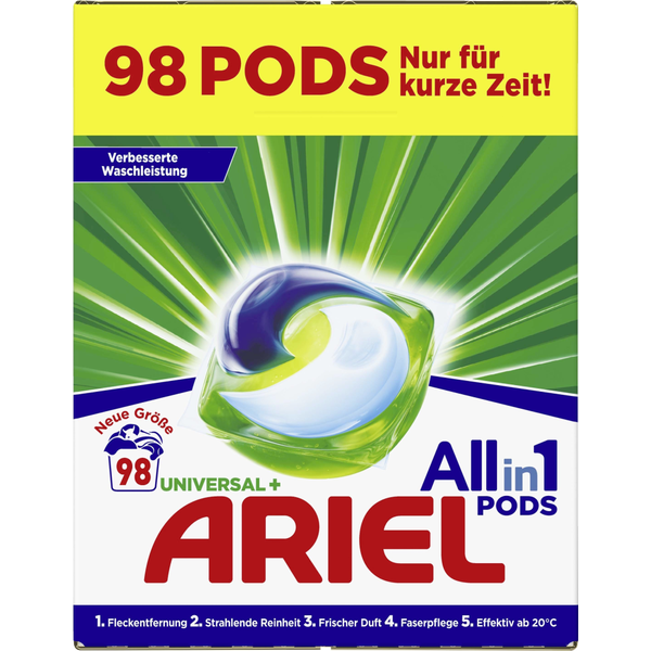 Ariel All-in-1 Universal Vollwaschmittel PODS 98 WL online kaufen ...
