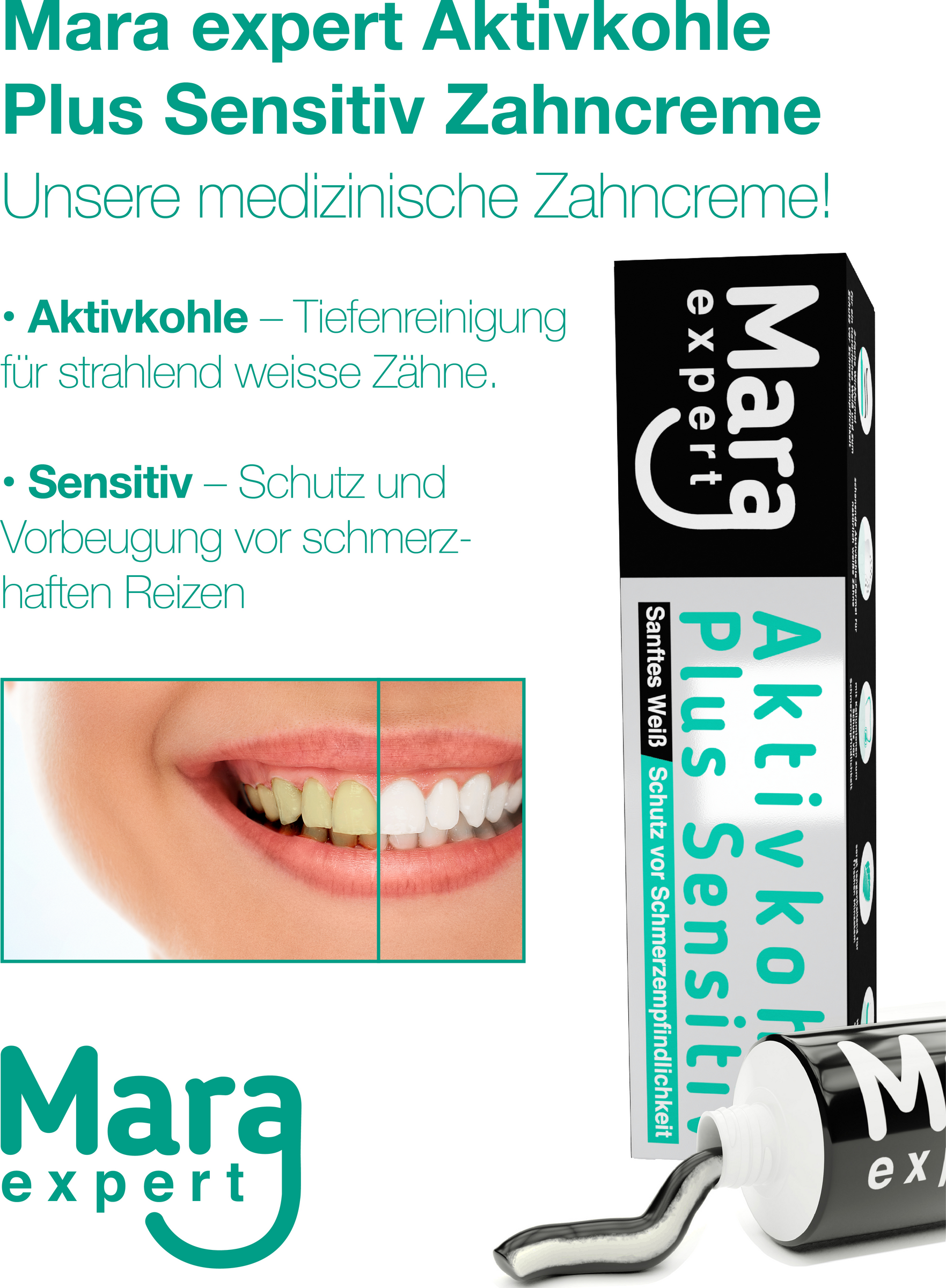 معجون أسنان بالفحم النشط بلس سينسيتف 3