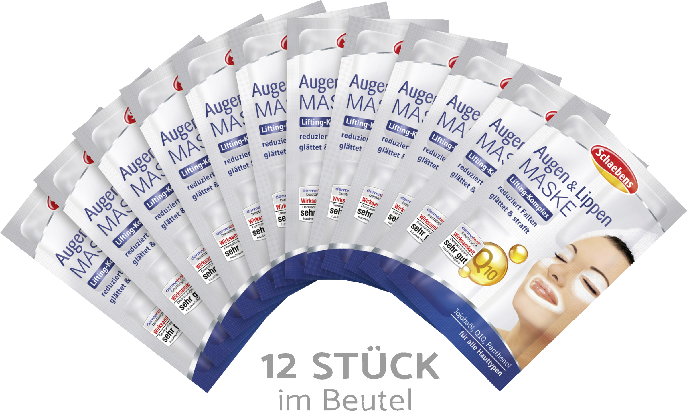 Schaebens Augen & Lippen Maske 12er Beutel