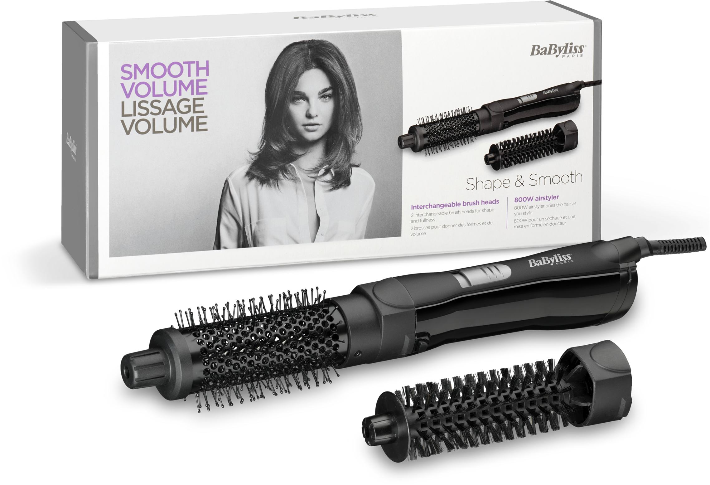 BaByliss Shape & Smooth Warmluftbürsten AS82E