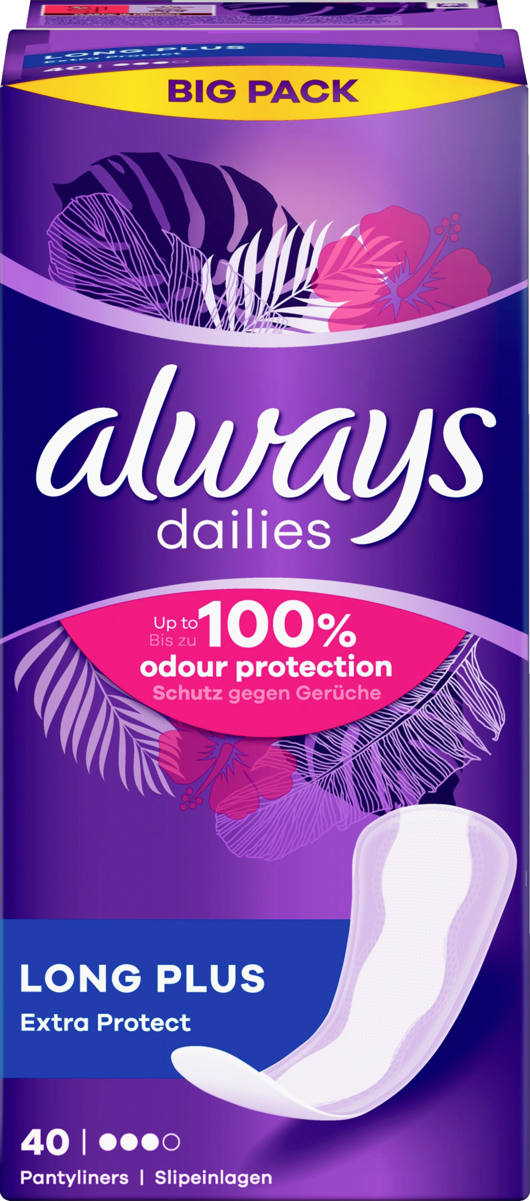 Dailies Long Plus Extra Protect Slipeinlagen Big Pack