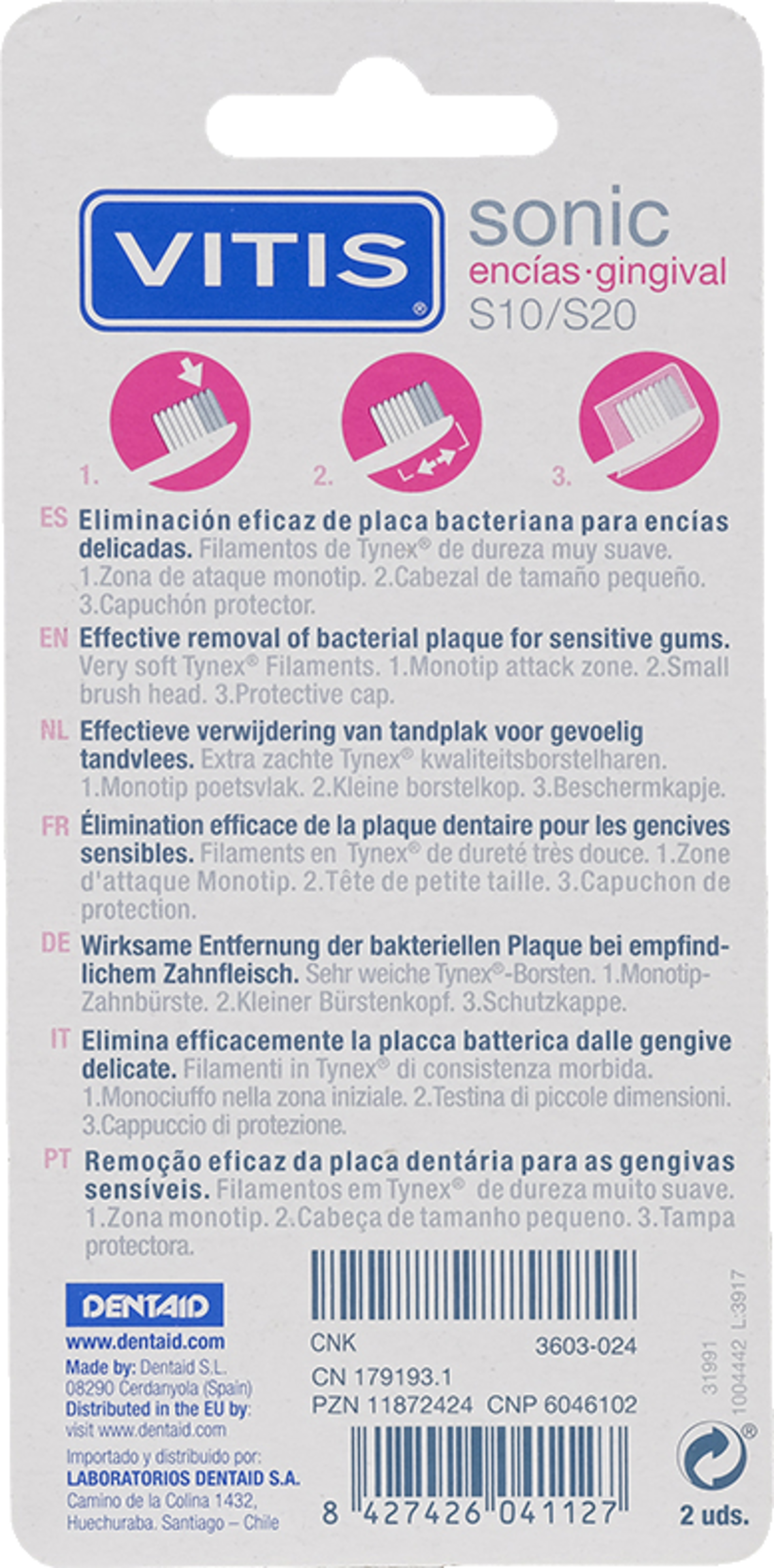 رؤوس فرشاة Sonic S10/S20 Gingival 2