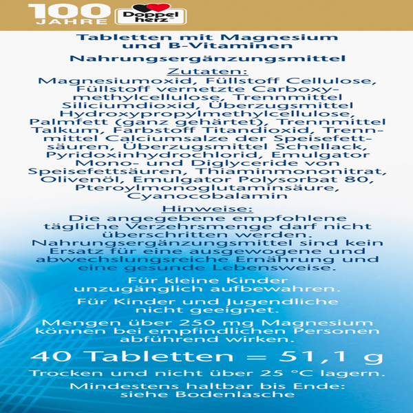 Doppelherz aktiv Magnesium 400 + B1 + B6 + B12 + Folsäure rossmann.de