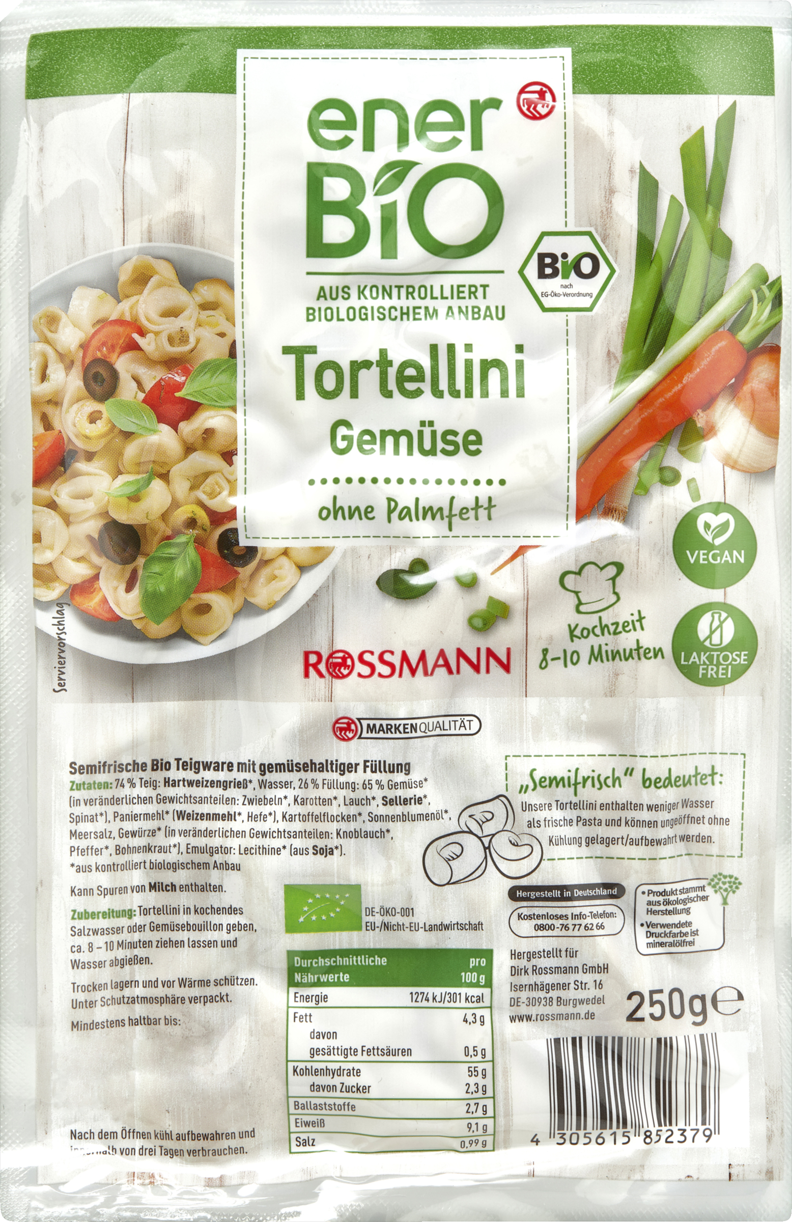 enerBiO Tortellini Gemüse