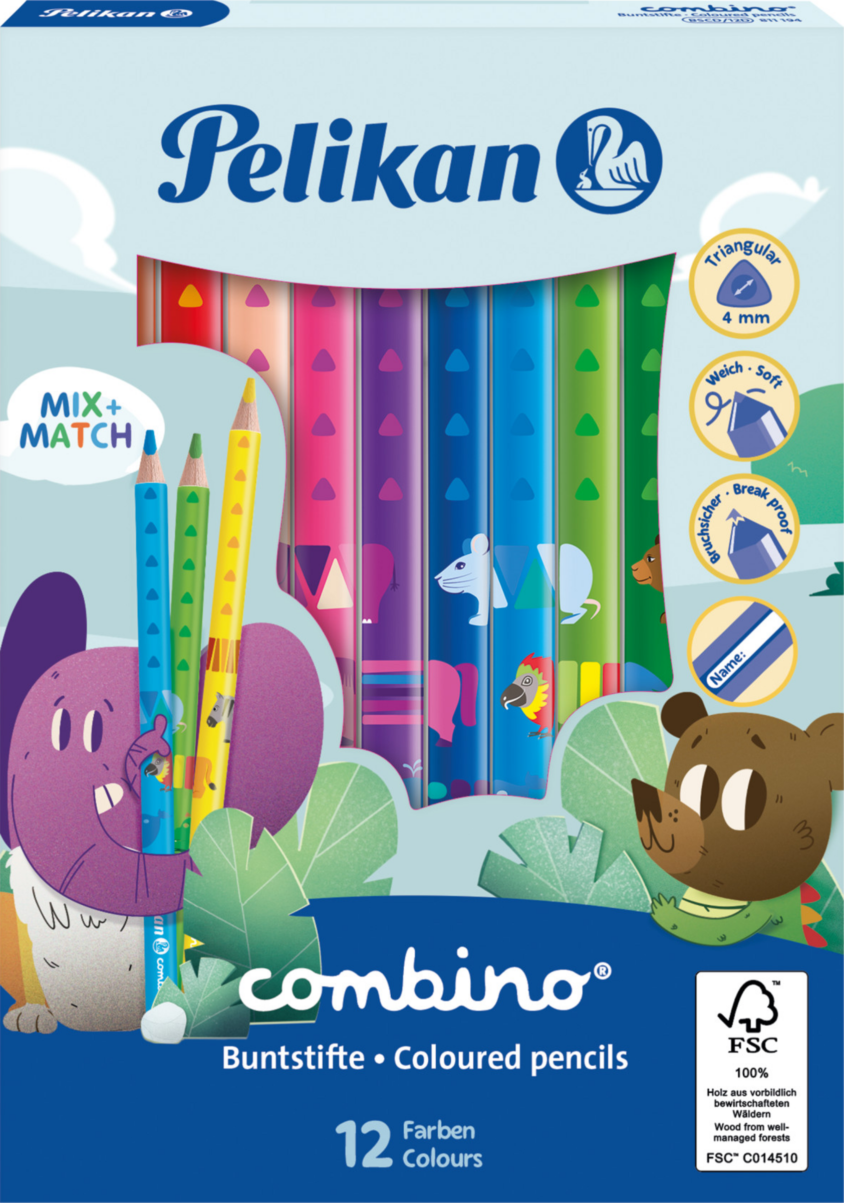 Pelikan Buntstifte Combino dreieckig, dick