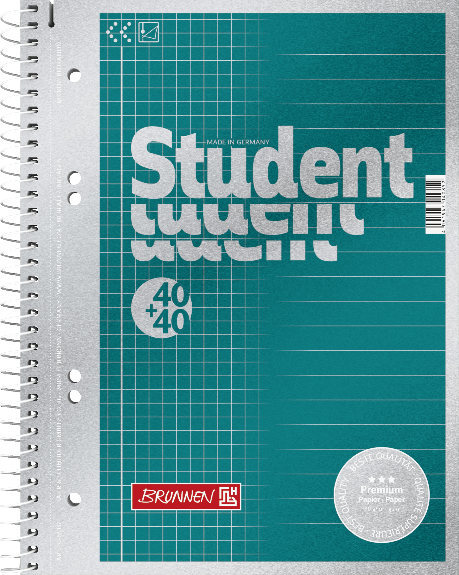 BRUNNEN Premium Student Duo A5 Collegeblock