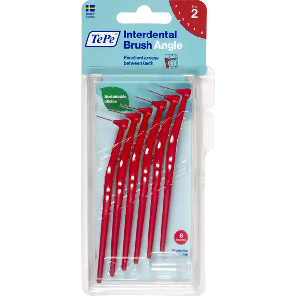 فرشاة ما بين الأسنان بزاوية مقاس 2